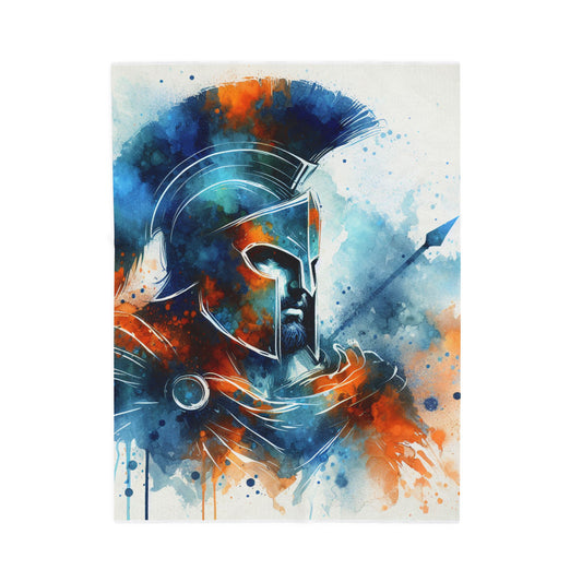 Warrior's Resolve in Brushstrokes - Plush Blanket