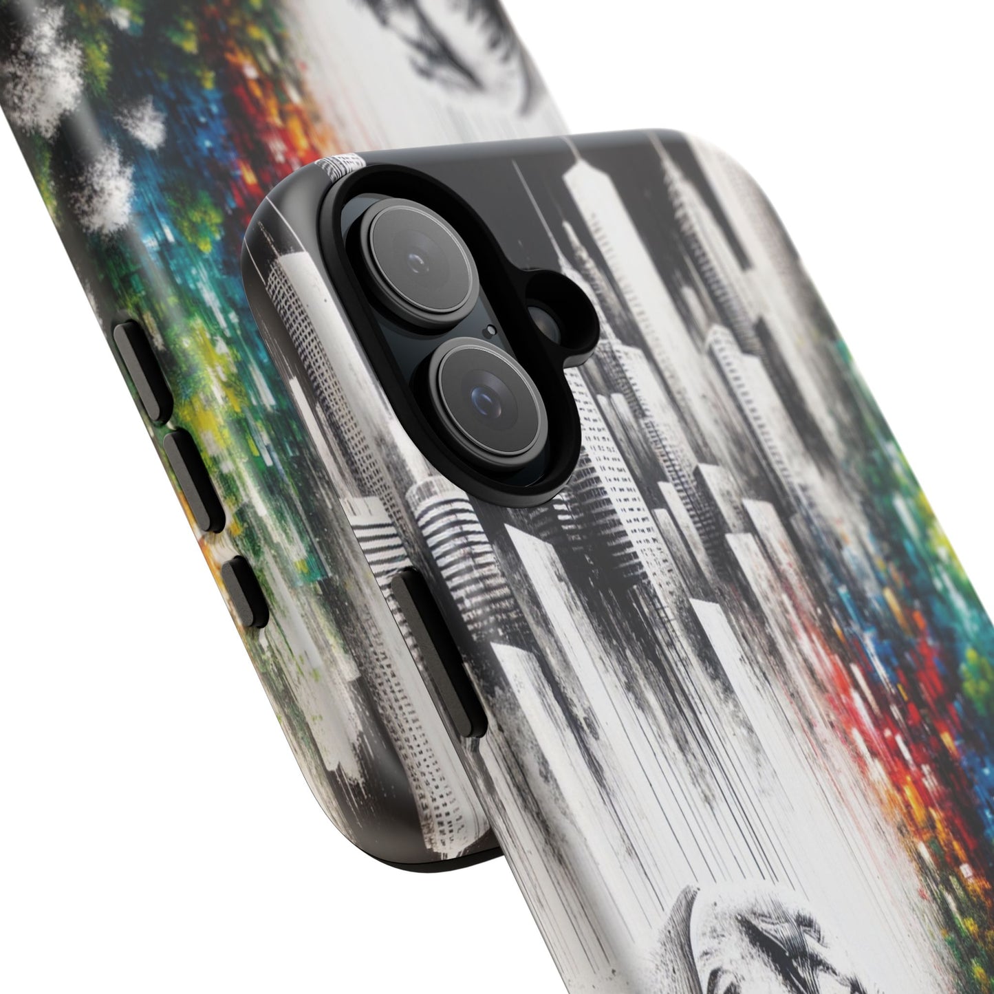 Protective Elephant's Journey Through the Cityscape Iphone Case Compatible With Iphone 16 15 14 - Phone Cover