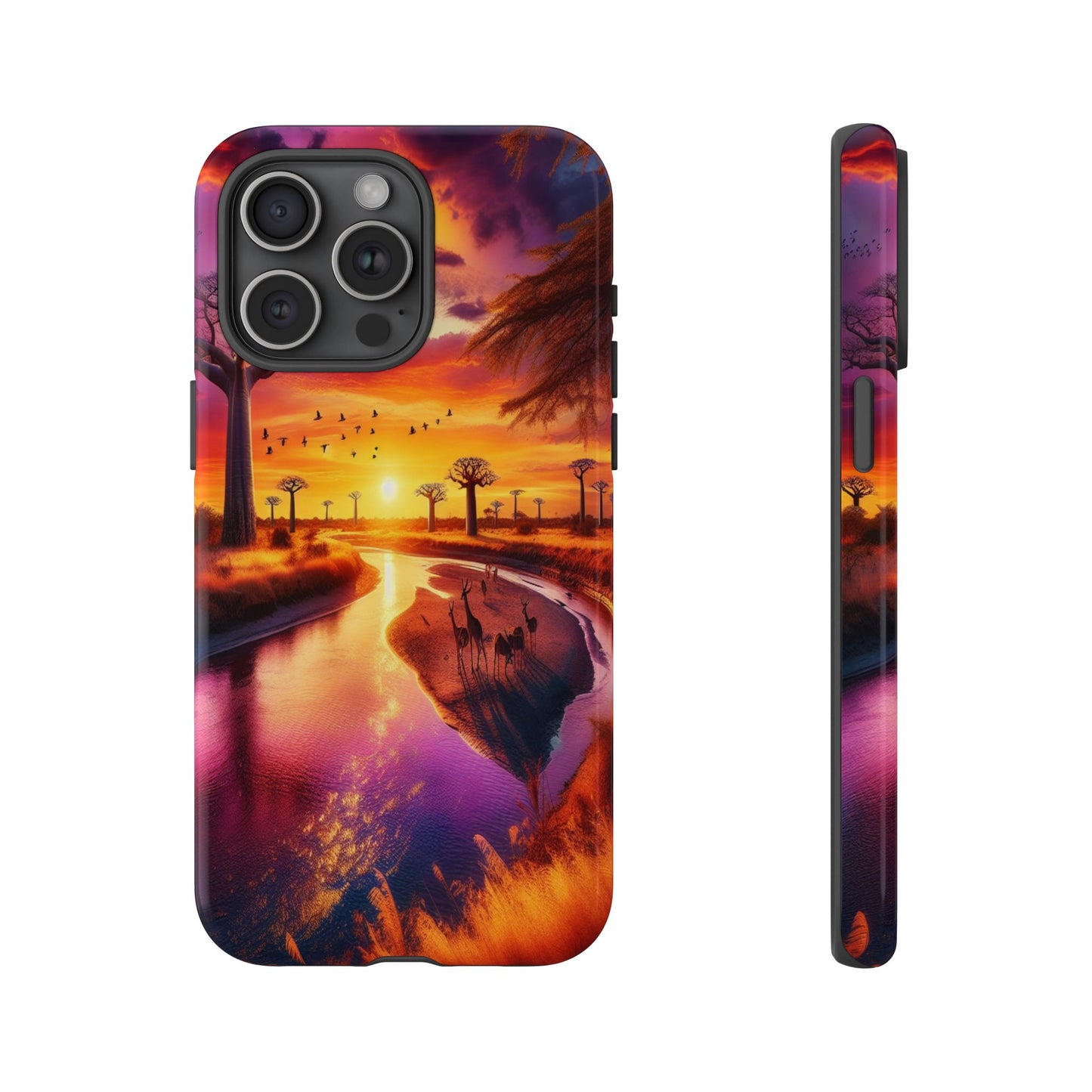 Journey Through Radiant Savannah - Phone Case