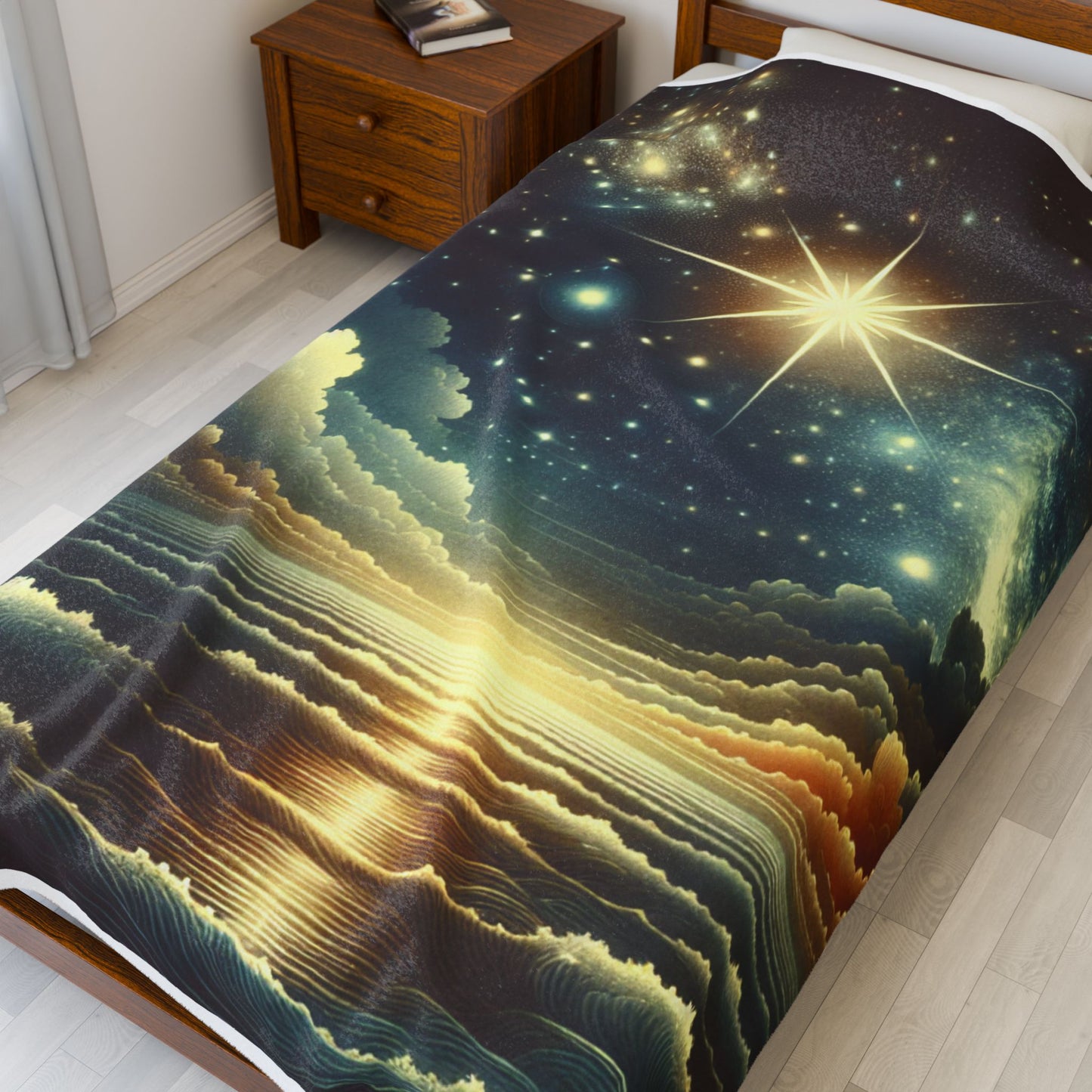 Radiance Above the Sea - Plush Blanket
