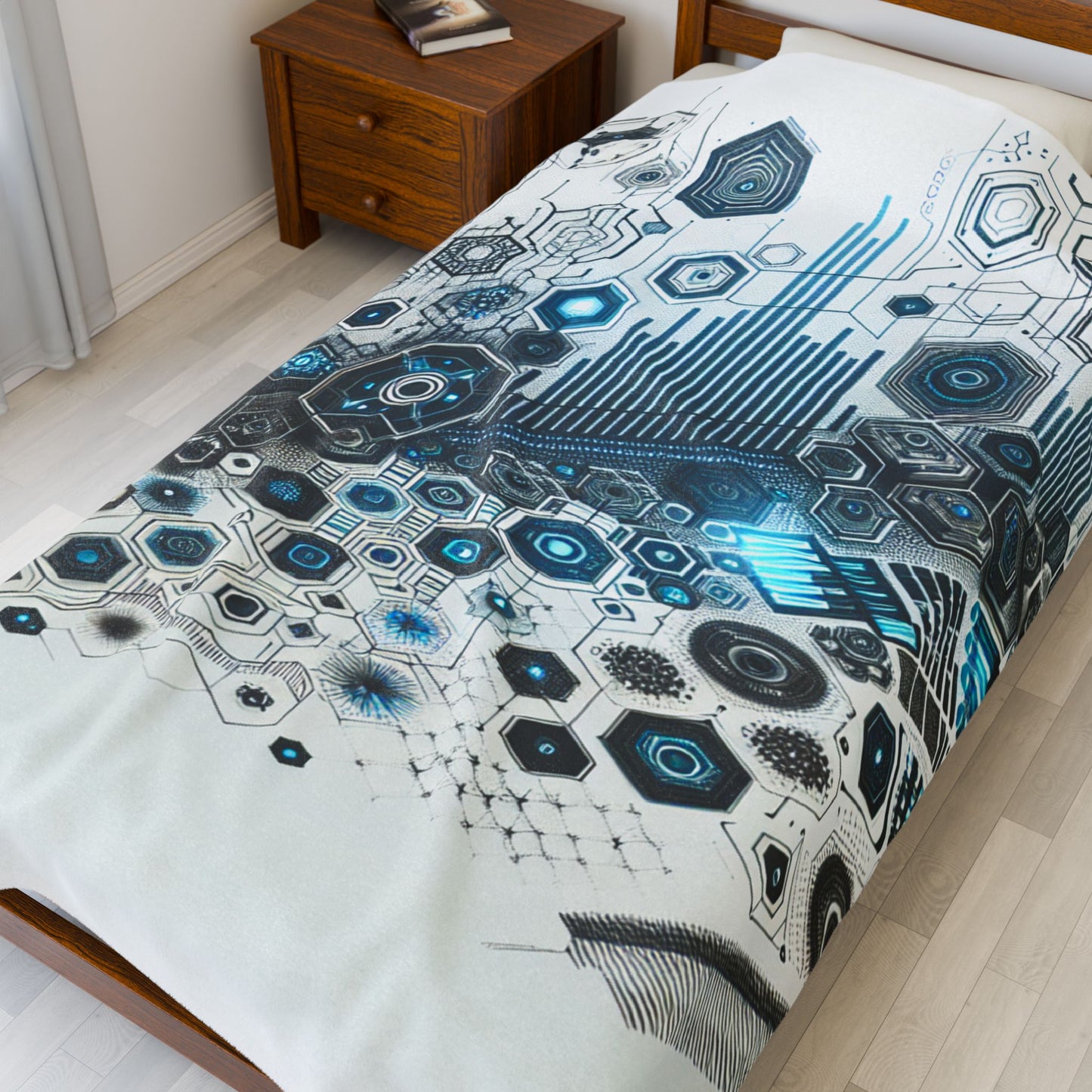 Intricate Tech Matrix - Plush Blanket