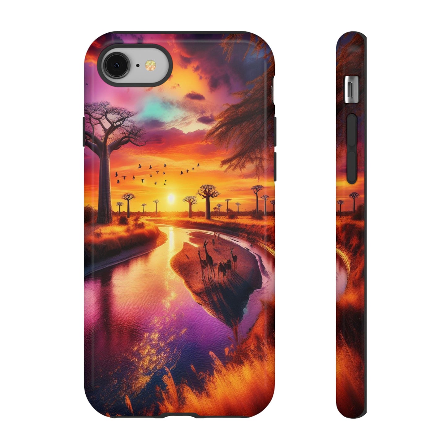 Journey Through Radiant Savannah - Phone Case