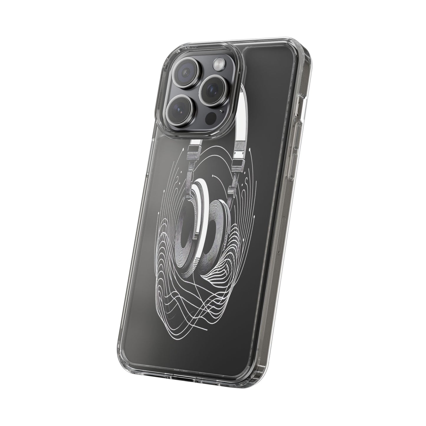 Transparent Sound Waves Unleashed Iphone Case Compatible With Iphone 16 15 14 - Clear Phone Cover
