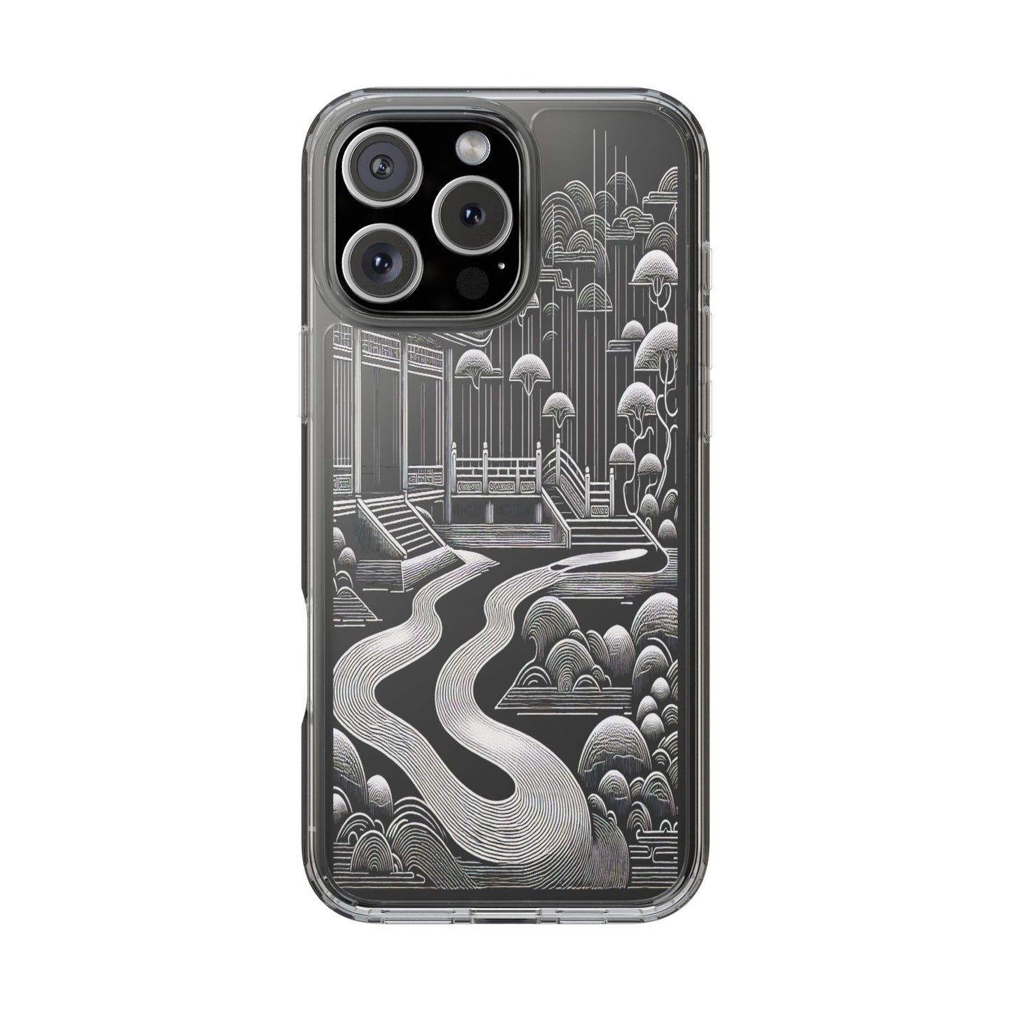 Transparent Zen Pathway Iphone Case Compatible With Iphone 16 15 14 - Clear Phone Cover
