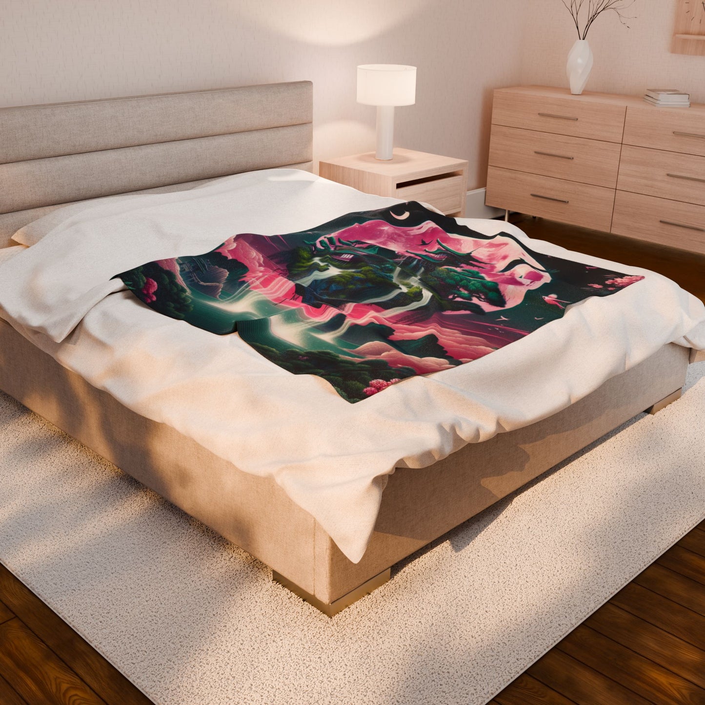 Floating Sanctuary in the Sky - Plush Blanket