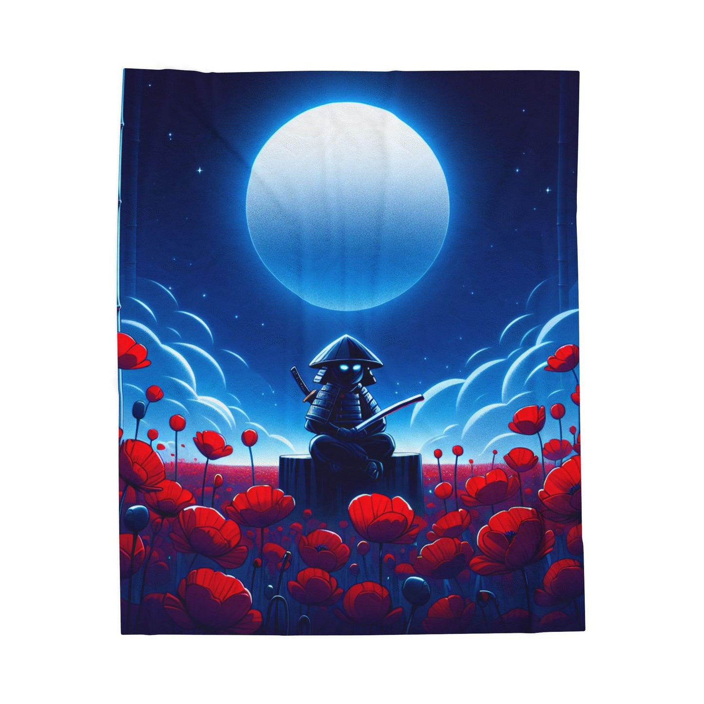 Samurai in the Night Garden - Plush Blanket