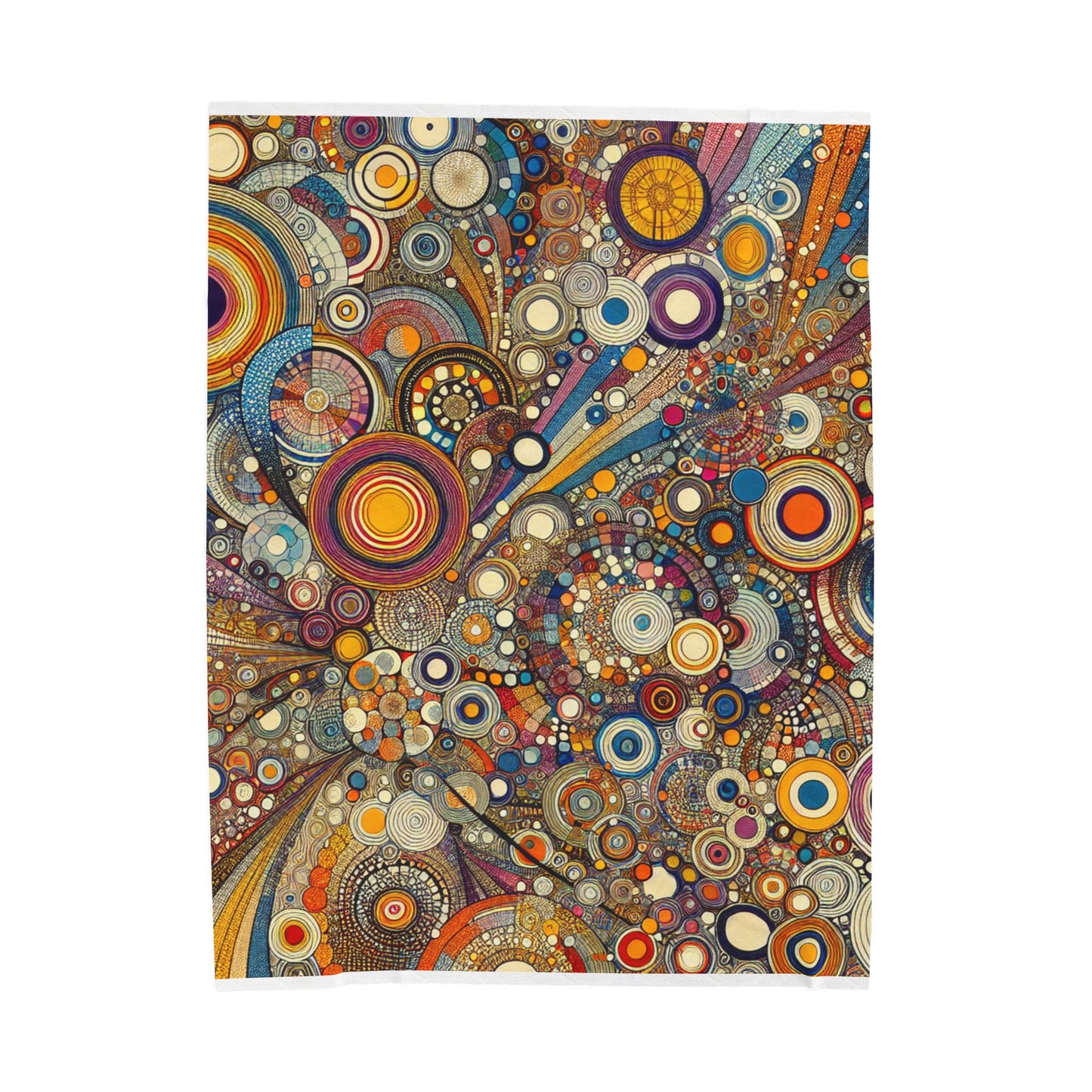 Cosmic Circles Dance - Plush Blanket