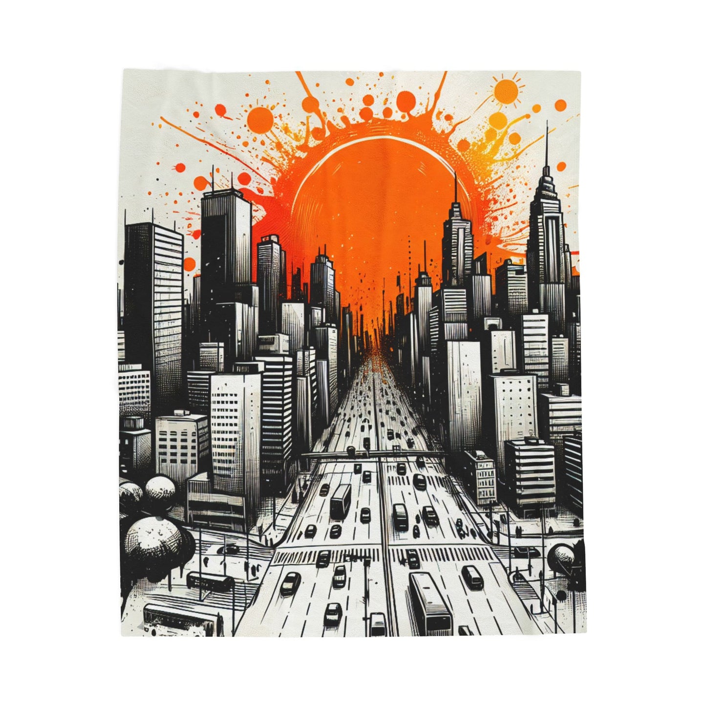 Burst of Energy in the Metropolis - Plush Blanket