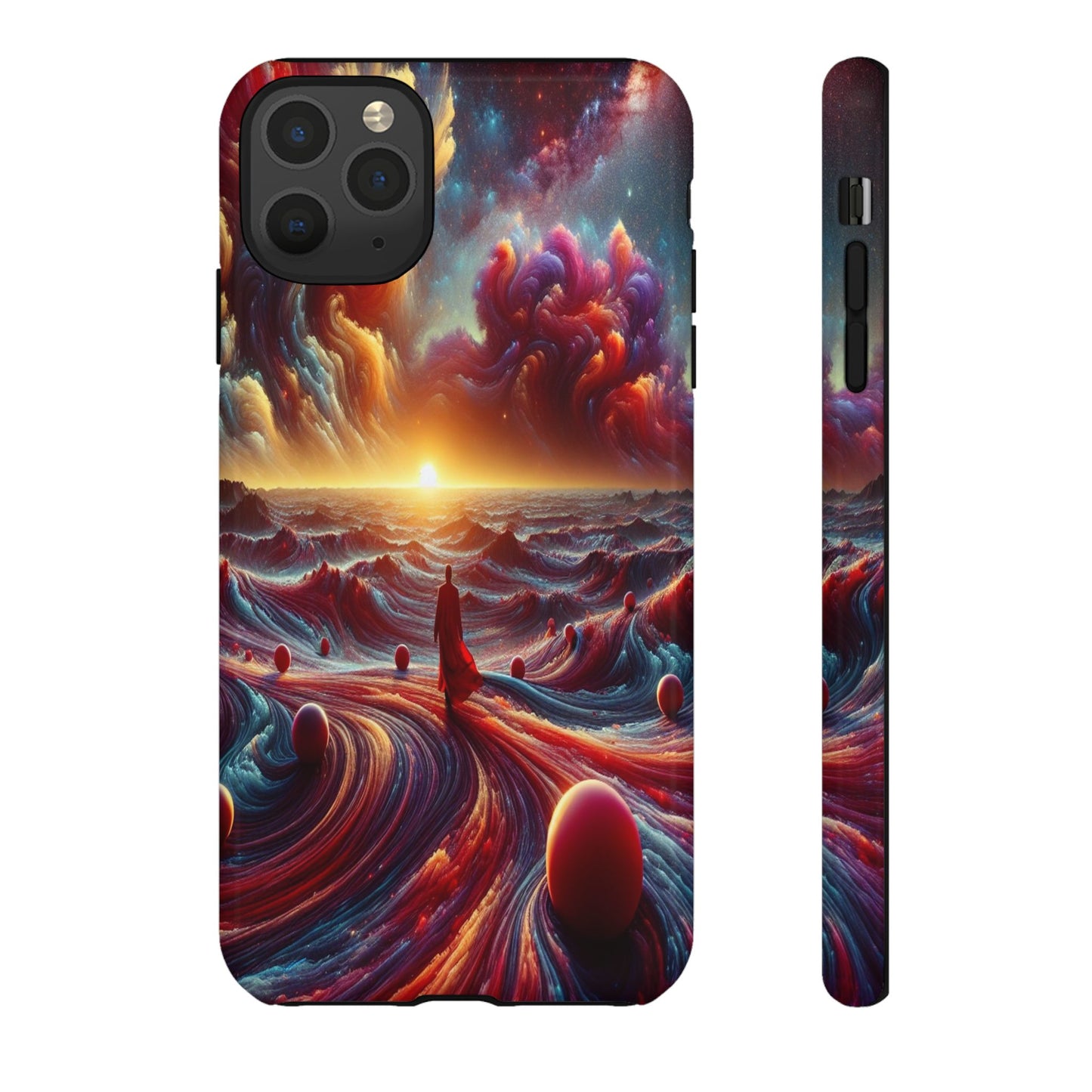 Journey Through Celestial Waves - Phone Case