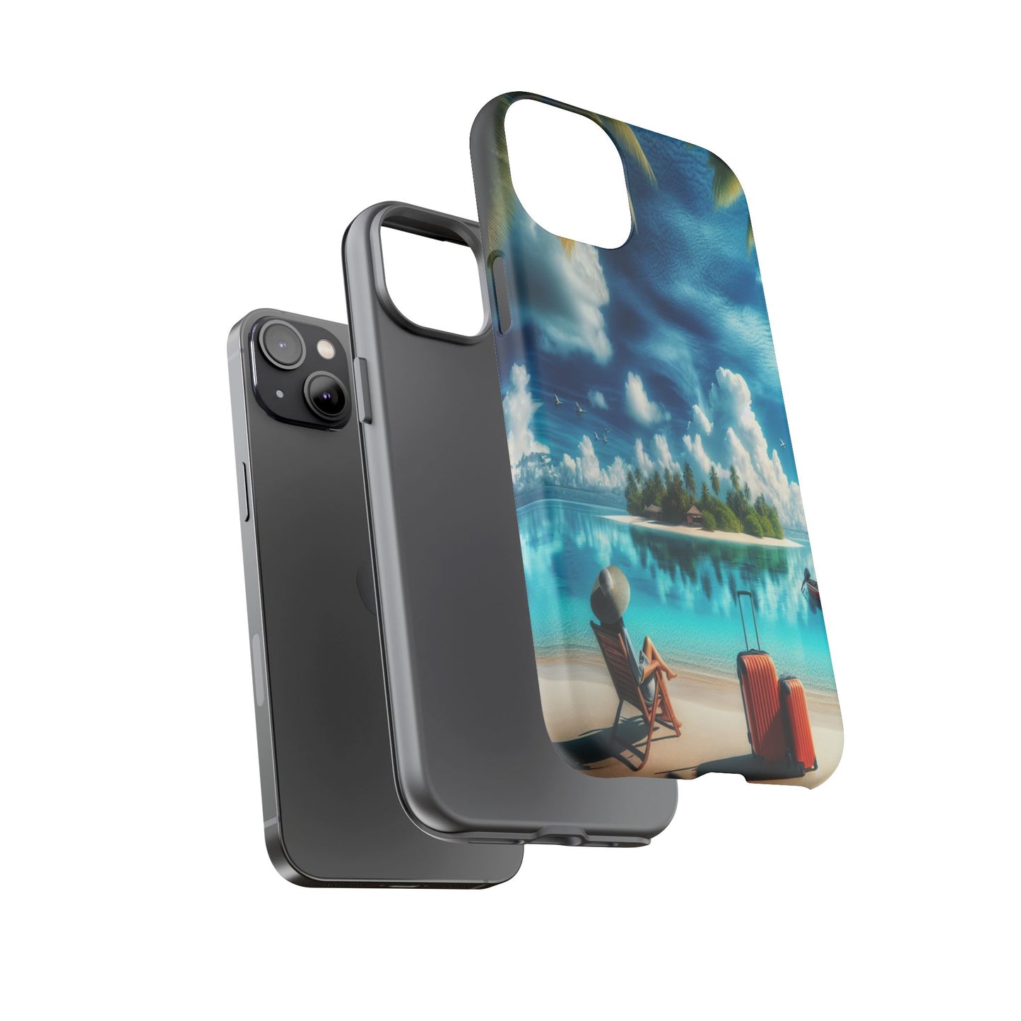Custom ProtectiveIsland Escape in ParadiseIphone Case Compatible With Iphone 16 15 14 - Phone Cover