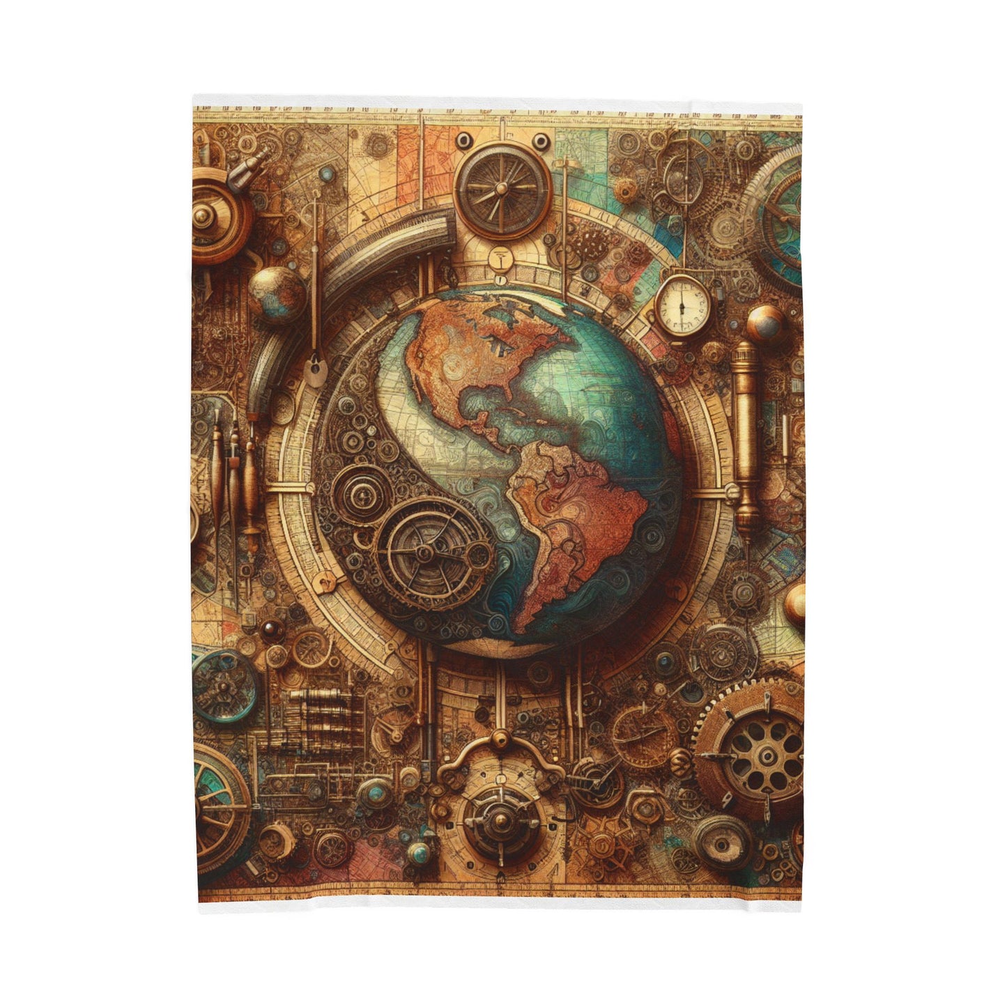 World of Time and Wheels - Plush Blanket