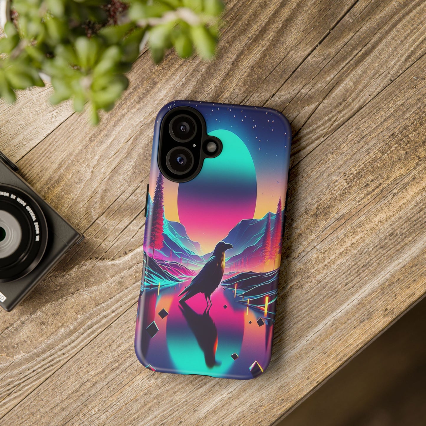 Celestial Horizon with Raven - Phone Case