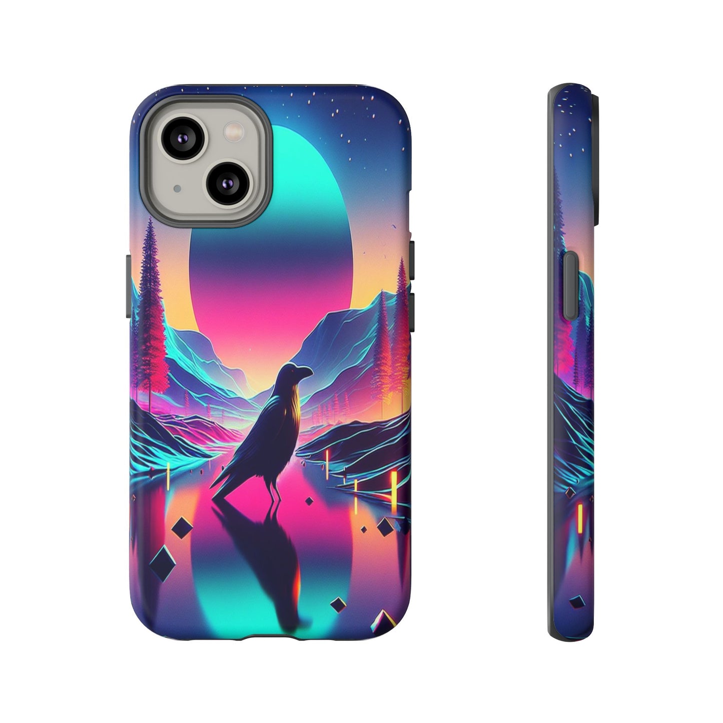 Celestial Horizon with Raven - Phone Case