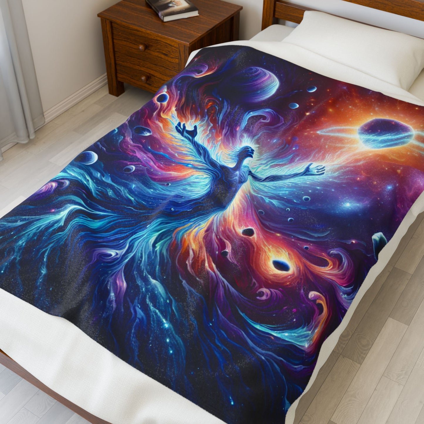 Majestic Cosmos Unleashed - Plush Blanket