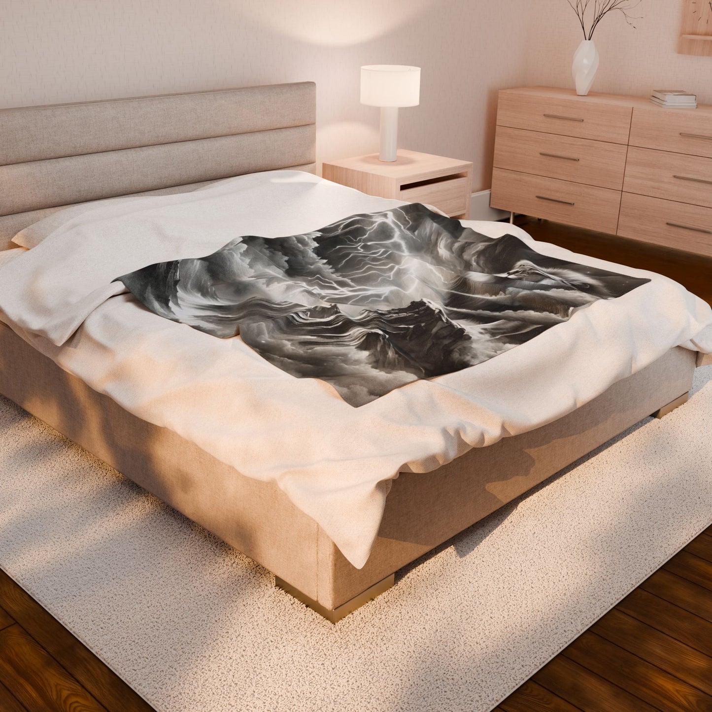 Majestic Roar of the Storm - Plush Blanket