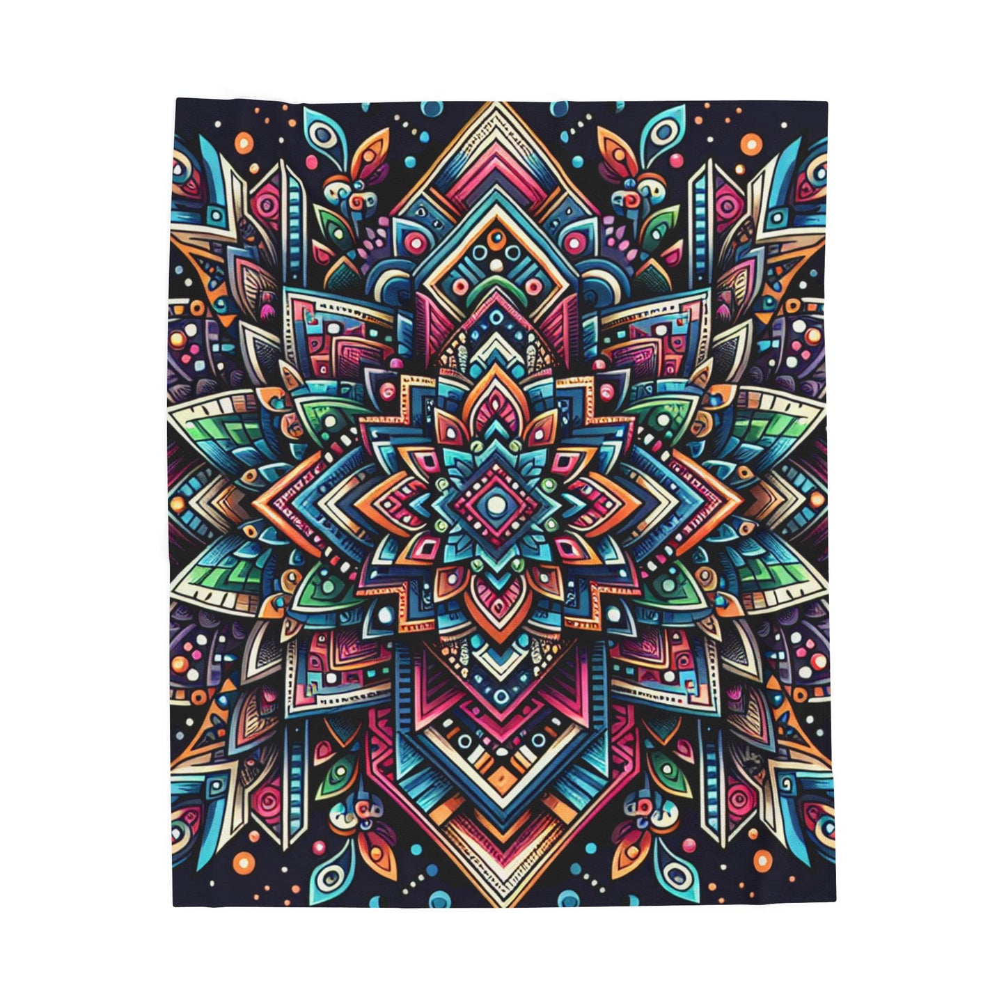 Mandala Kaleidoscope - Plush Blanket