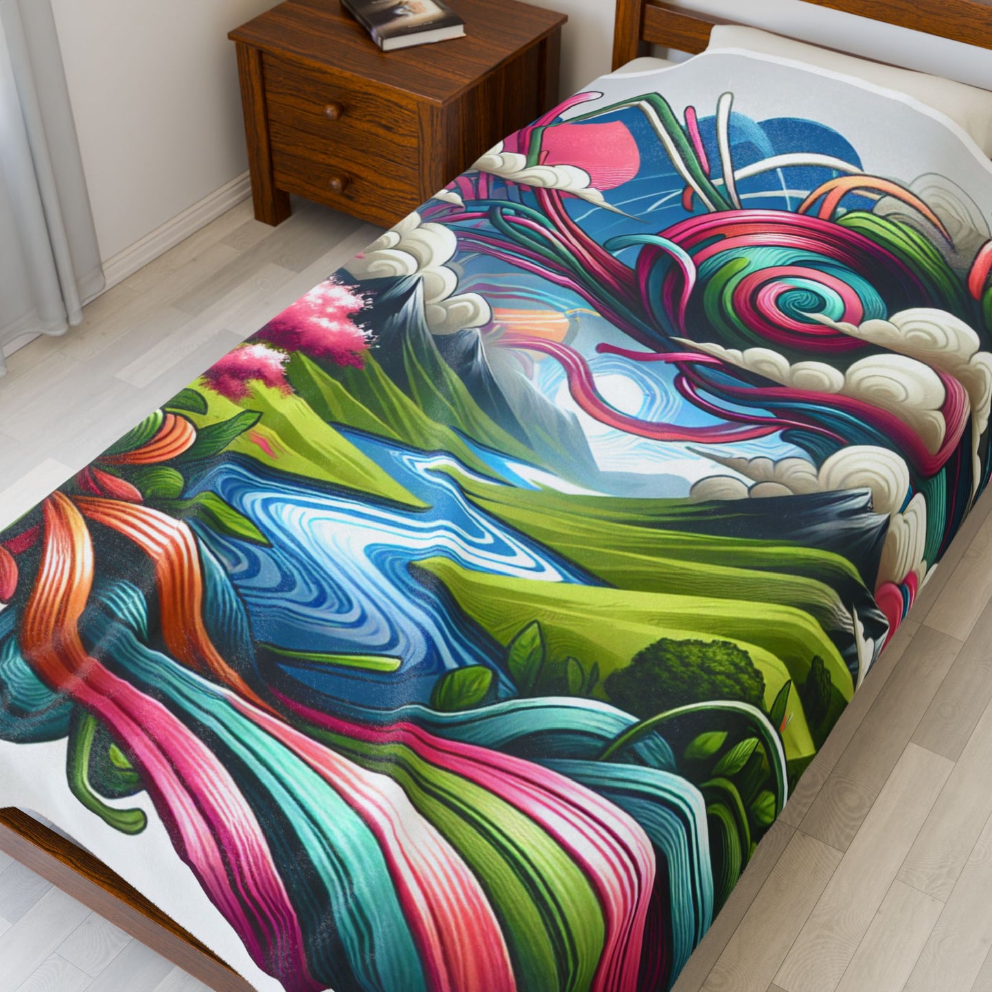 Enchanted River Odyssey - Plush Blanket