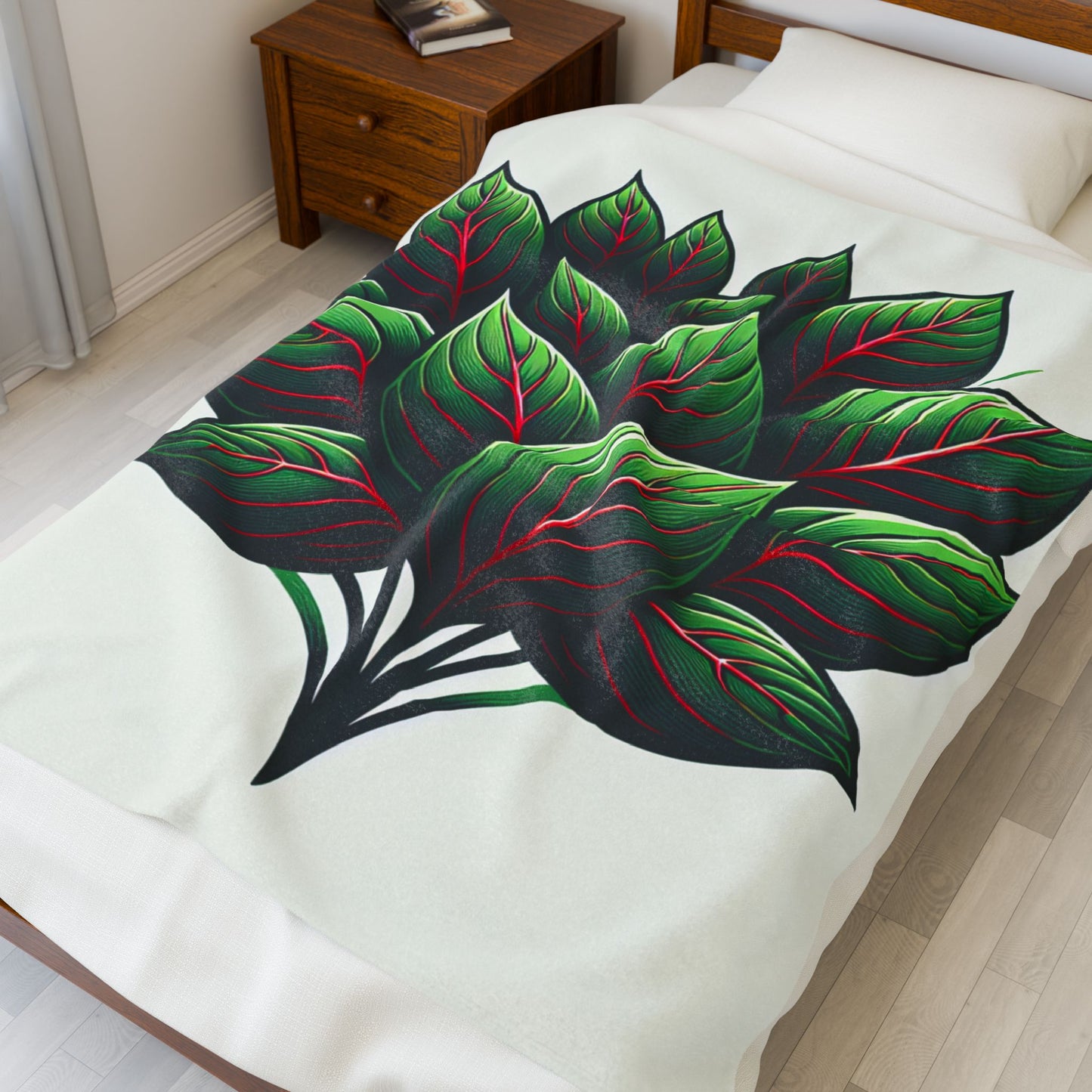 Verdant Leaves Ensemble - Plush Blanket