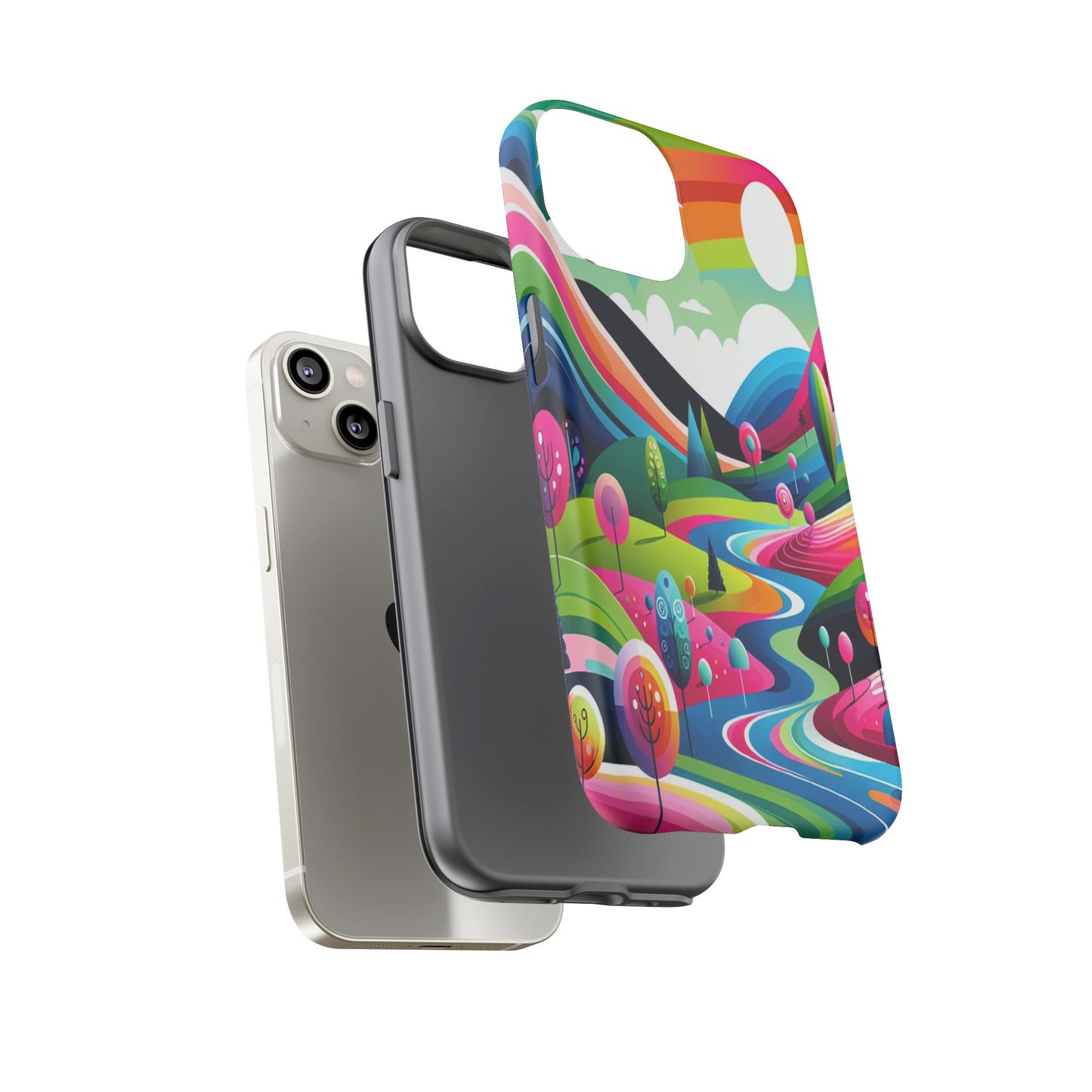Colorful Landscape Journey - Phone Case