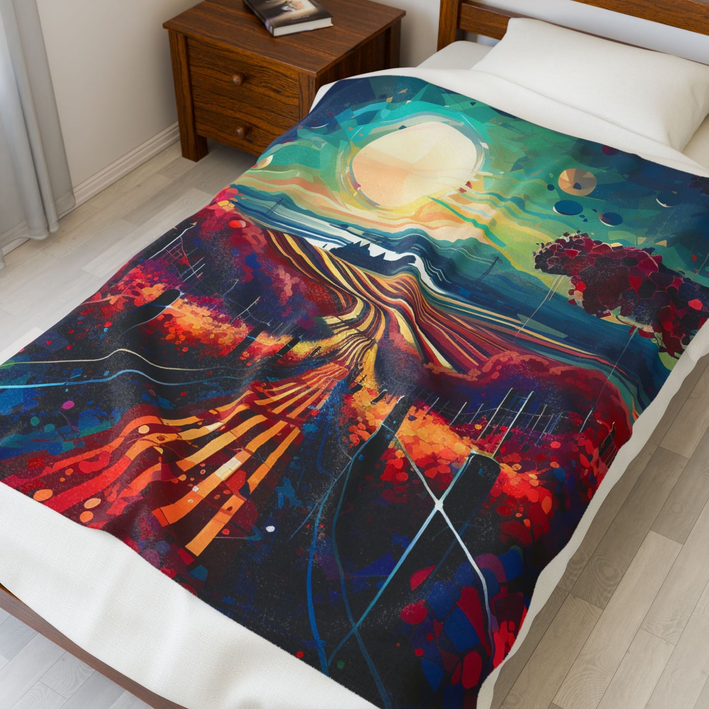 Spectral Vineyard Dreamscape- Plush Blanket