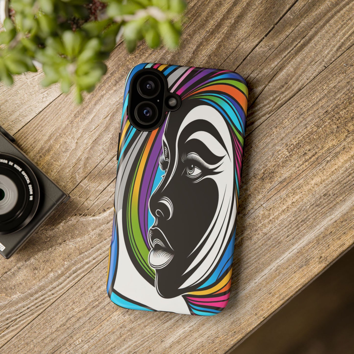 Colorful Portrait Fusion - Phone Case