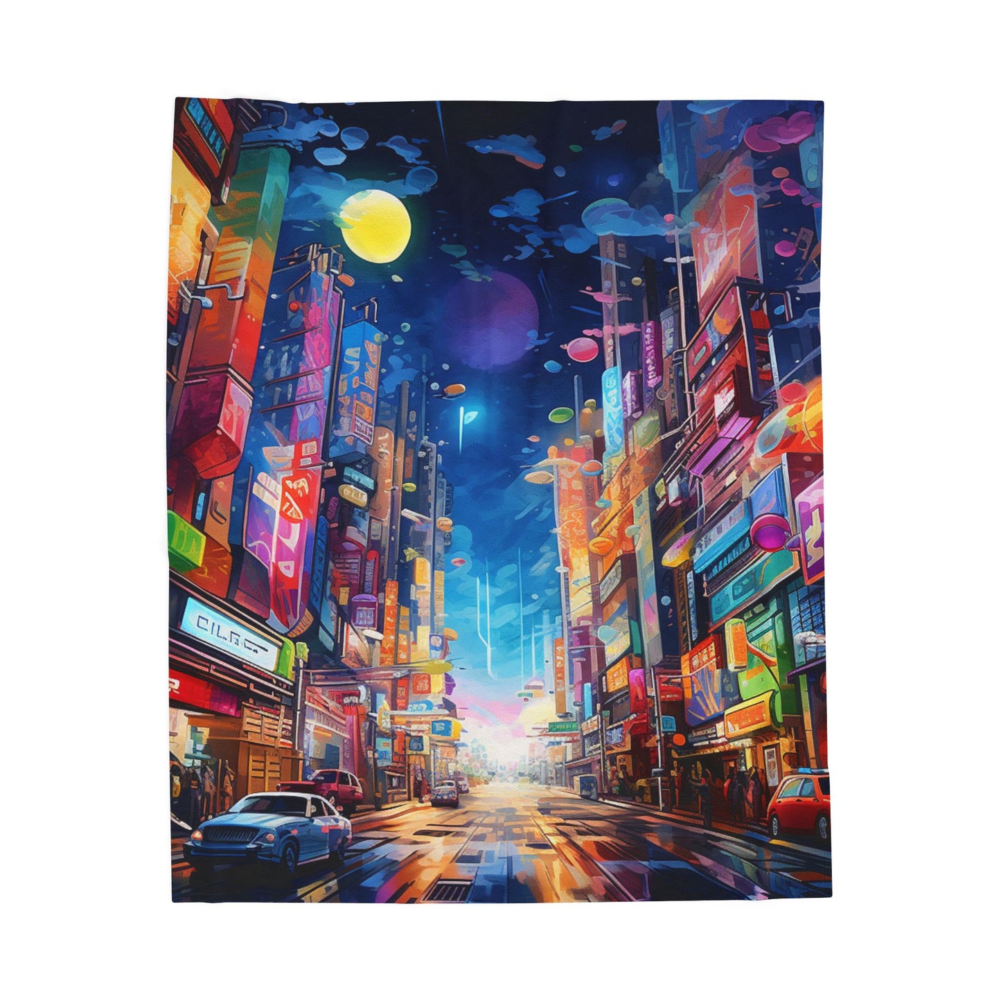City Pulse at Dusk- Plush Blanket