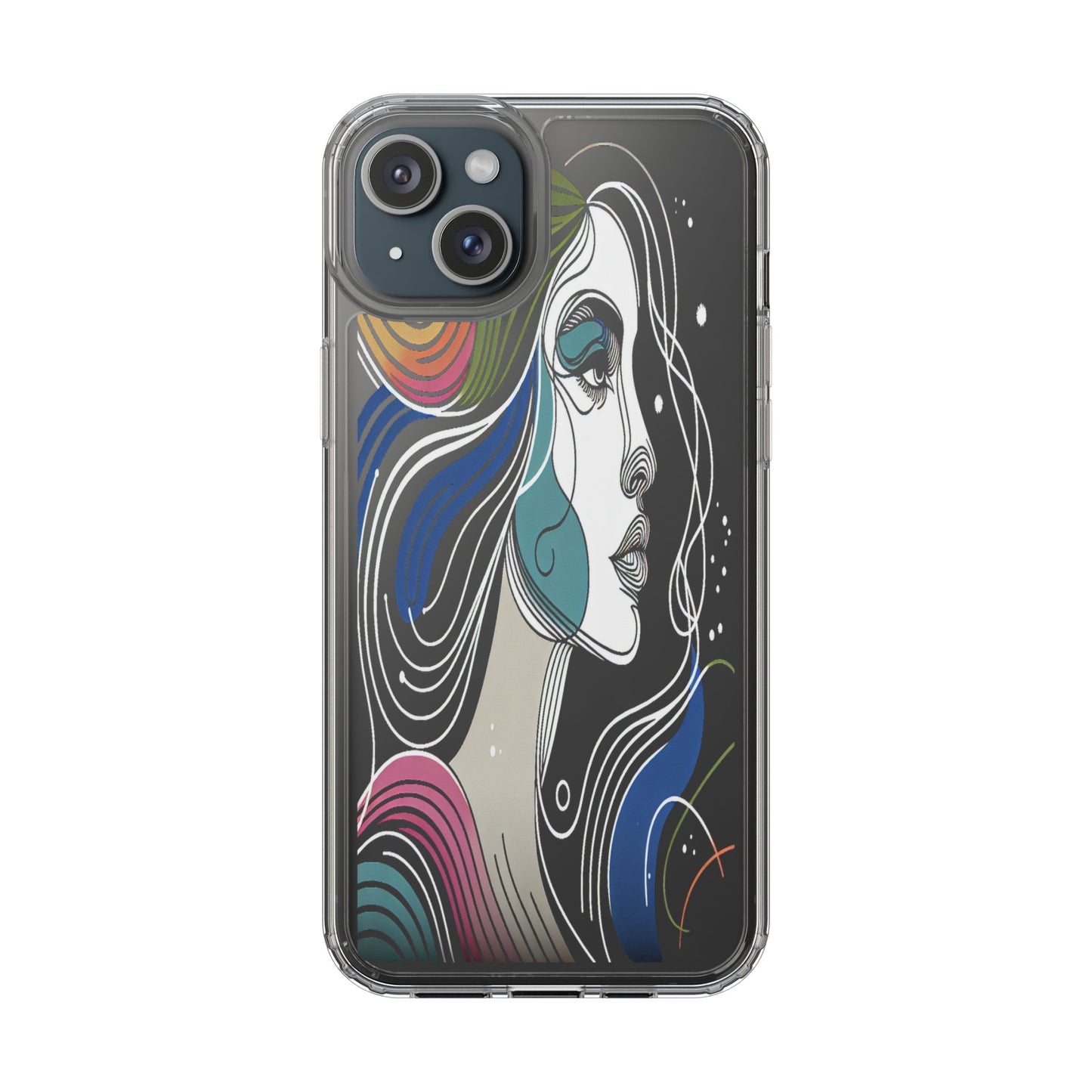 Transparent Portrait of Imagination Iphone Case Compatible With Iphone 16 15 14 - Clear Phone Cover