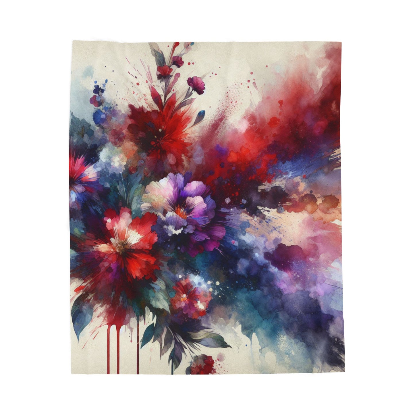 Floral Cascades - Plush Blanket