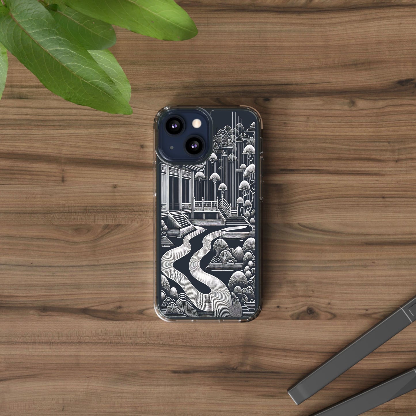 Transparent Zen Pathway Iphone Case Compatible With Iphone 16 15 14 - Clear Phone Cover