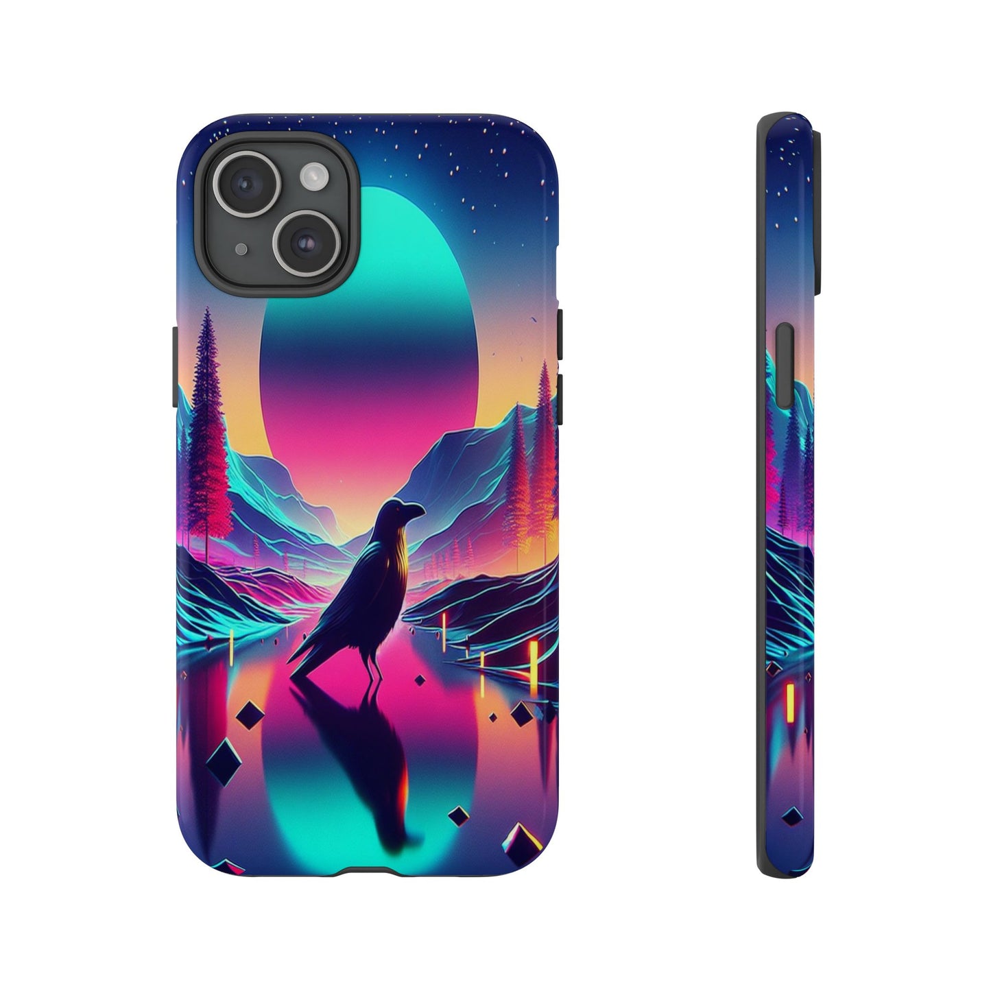 Celestial Horizon with Raven - Phone Case