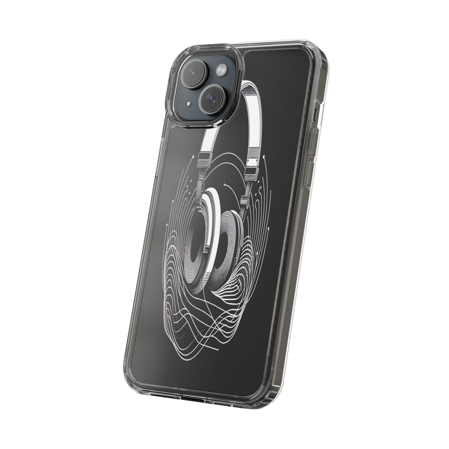 Transparent Sound Waves Unleashed Iphone Case Compatible With Iphone 16 15 14 - Clear Phone Cover