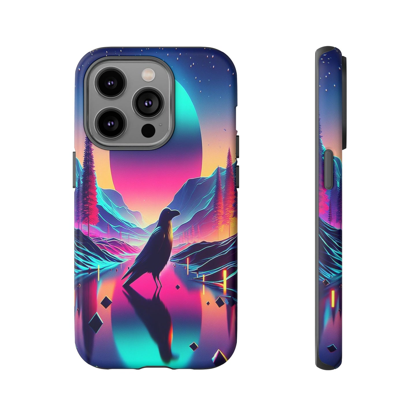 Celestial Horizon with Raven - Phone Case