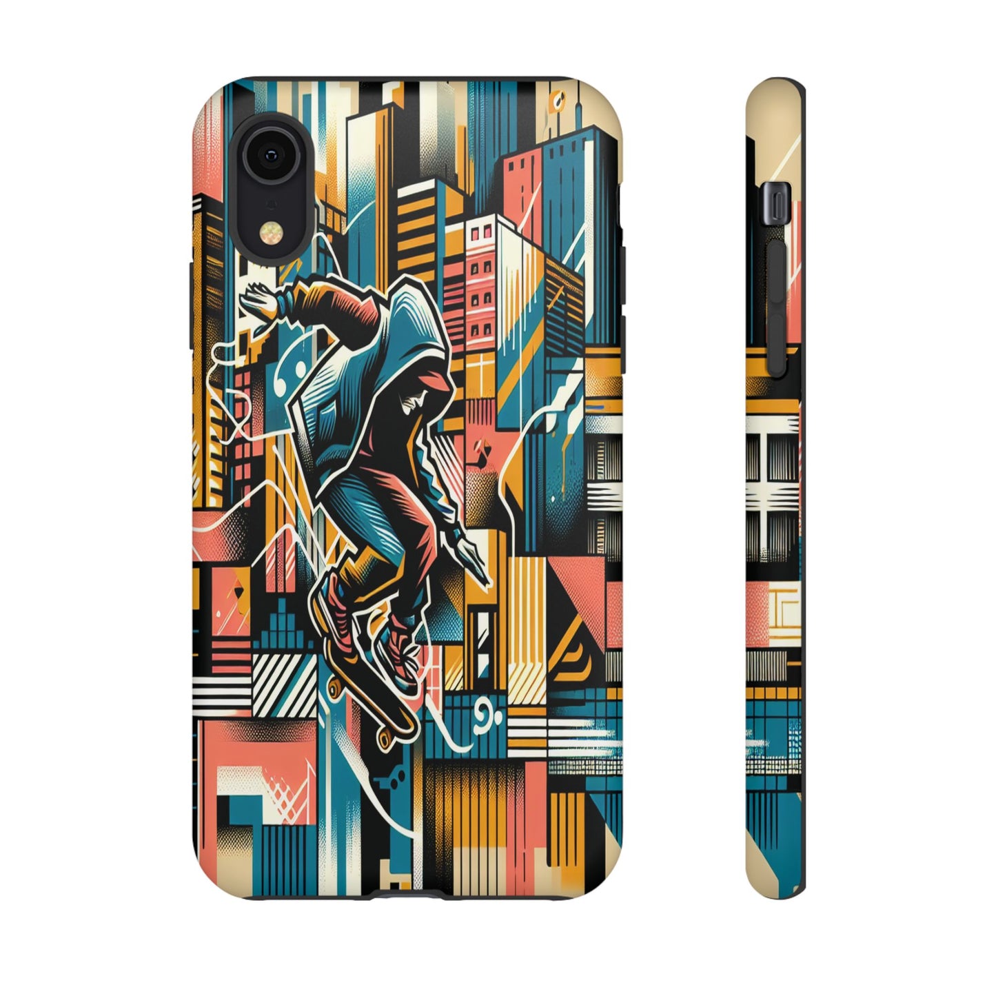 Skater in the Cityscape - Phone Case