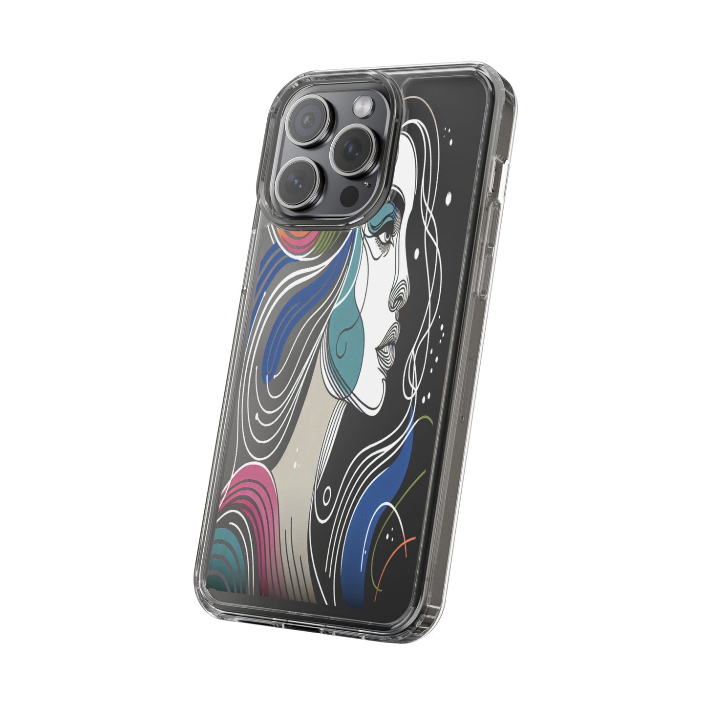 Transparent Portrait of Imagination Iphone Case Compatible With Iphone 16 15 14 - Clear Phone Cover