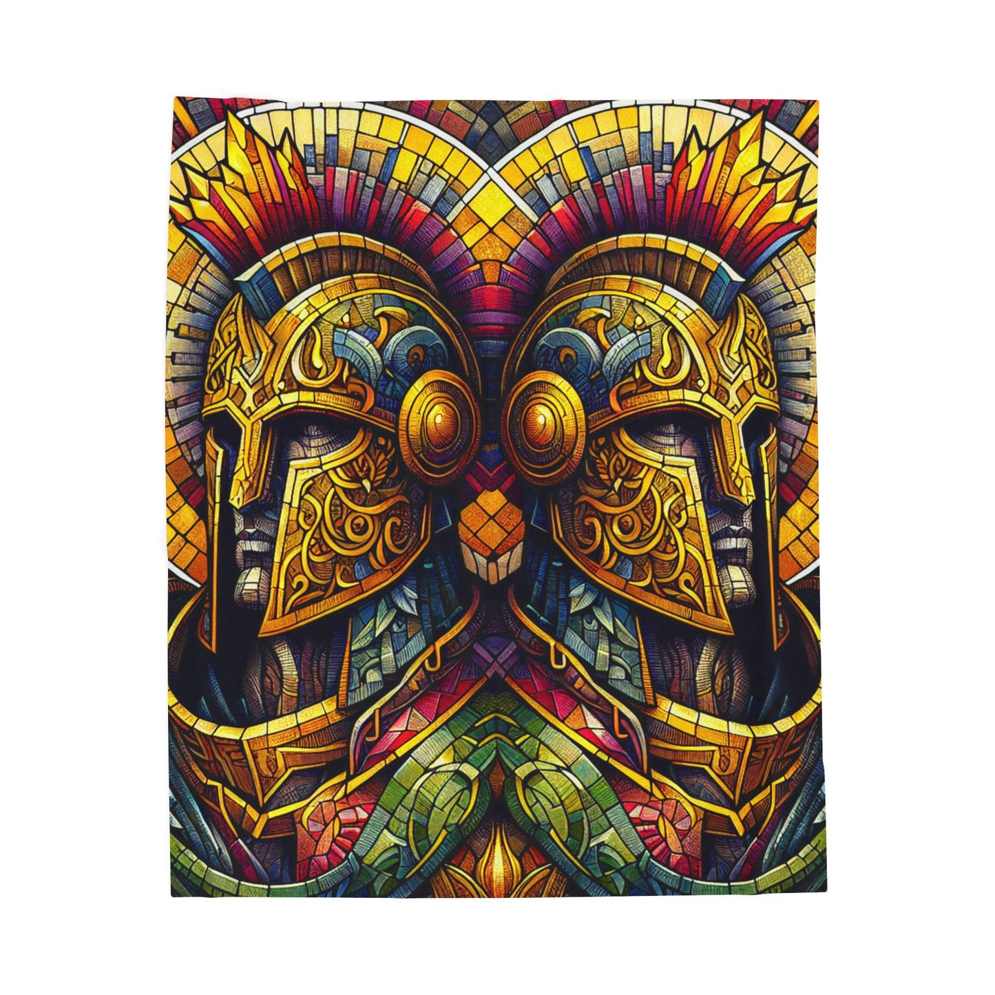 Guardians in Mosaic Armor - Plush Blanket