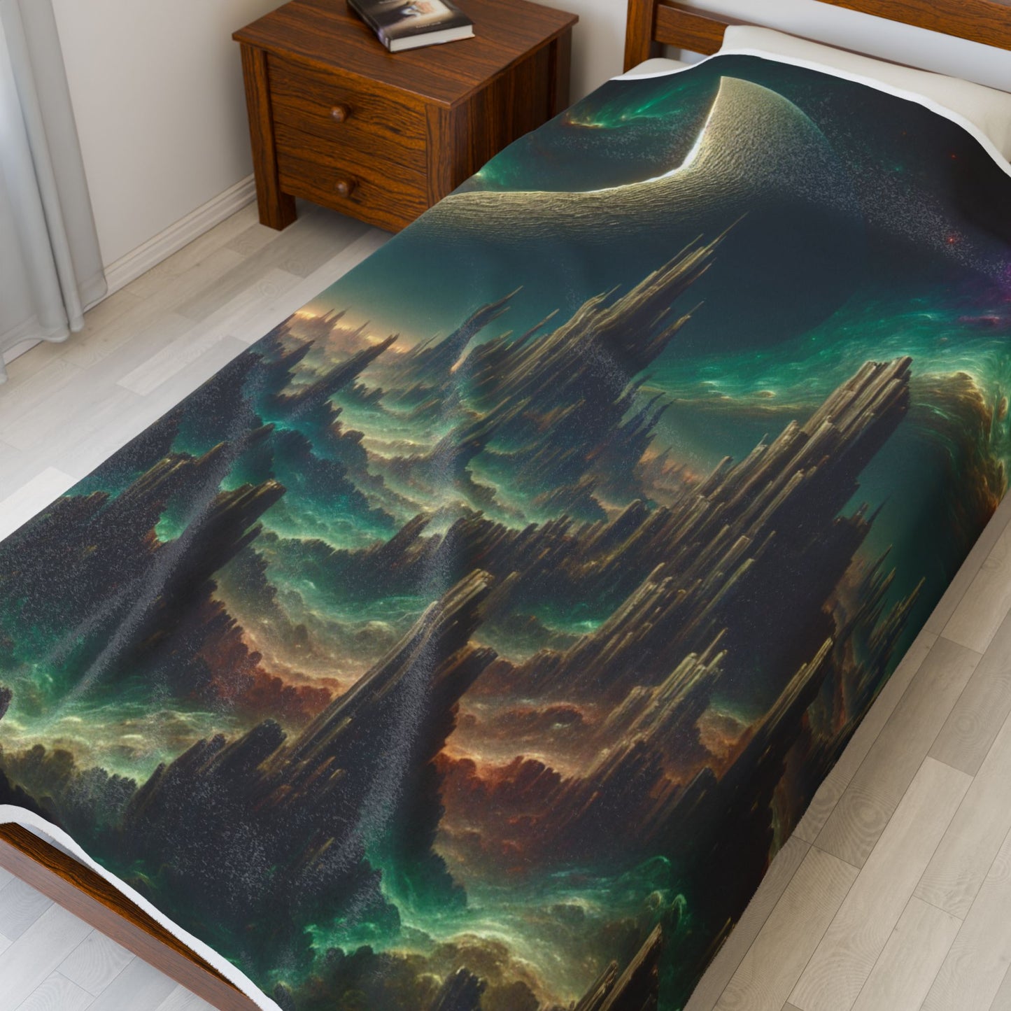 Celestial Peaks Fantasy - Plush Blanket