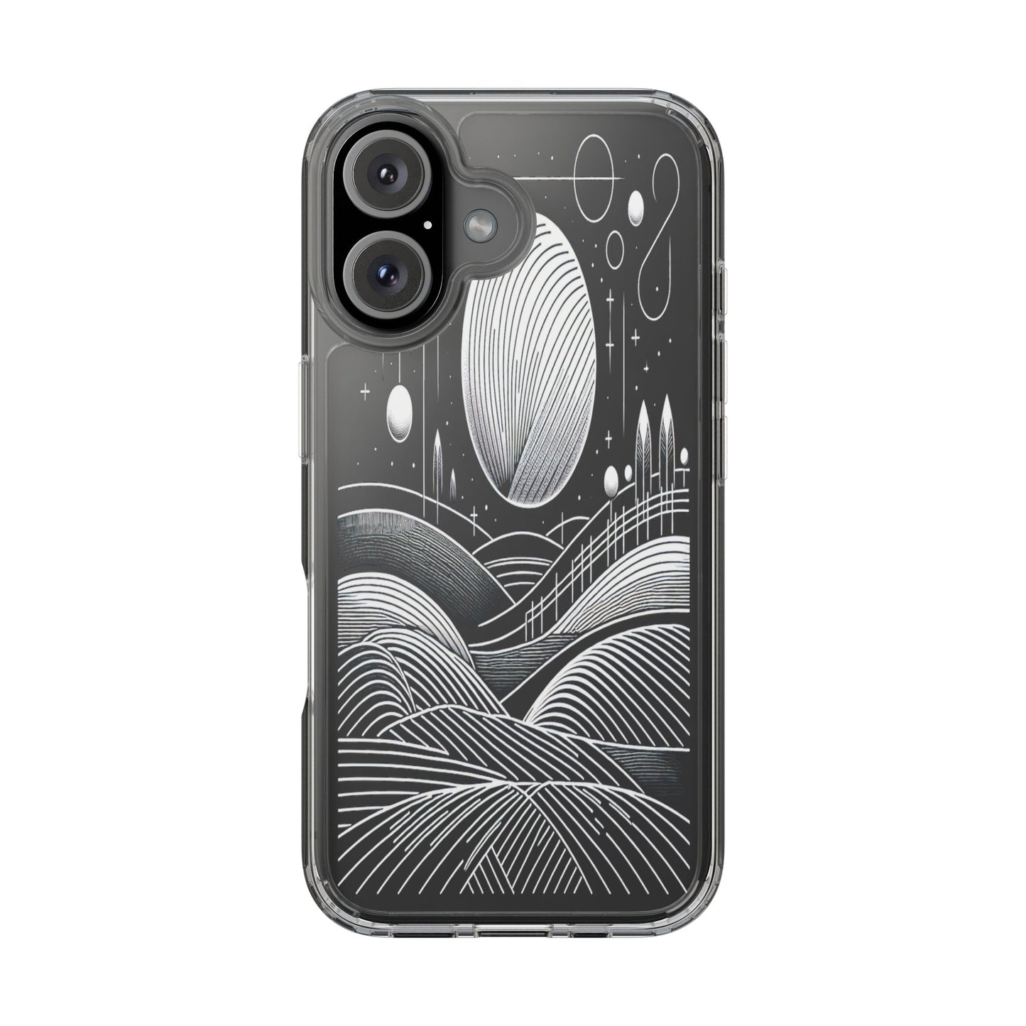 Transparent Lunar Landscapes Iphone Case Compatible With Iphone 16 15 14 - Clear Phone Cover
