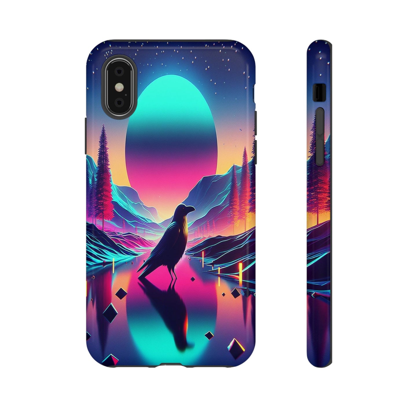 Celestial Horizon with Raven - Phone Case