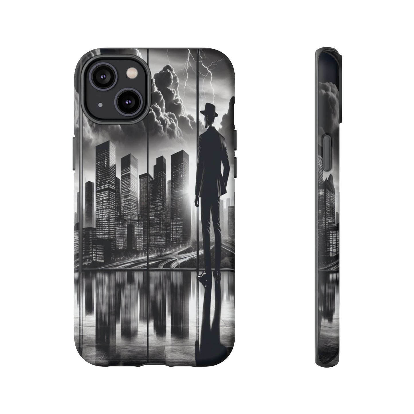 Protective Cityscape in Monochrome Moments Iphone Case Compatible With Iphone 16 15 14 - Phone Cover