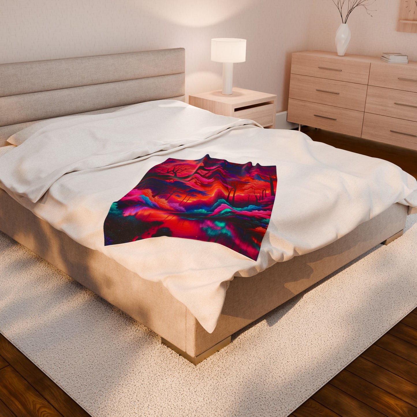 Nature's Radiance Unleashed - Plush Blanket