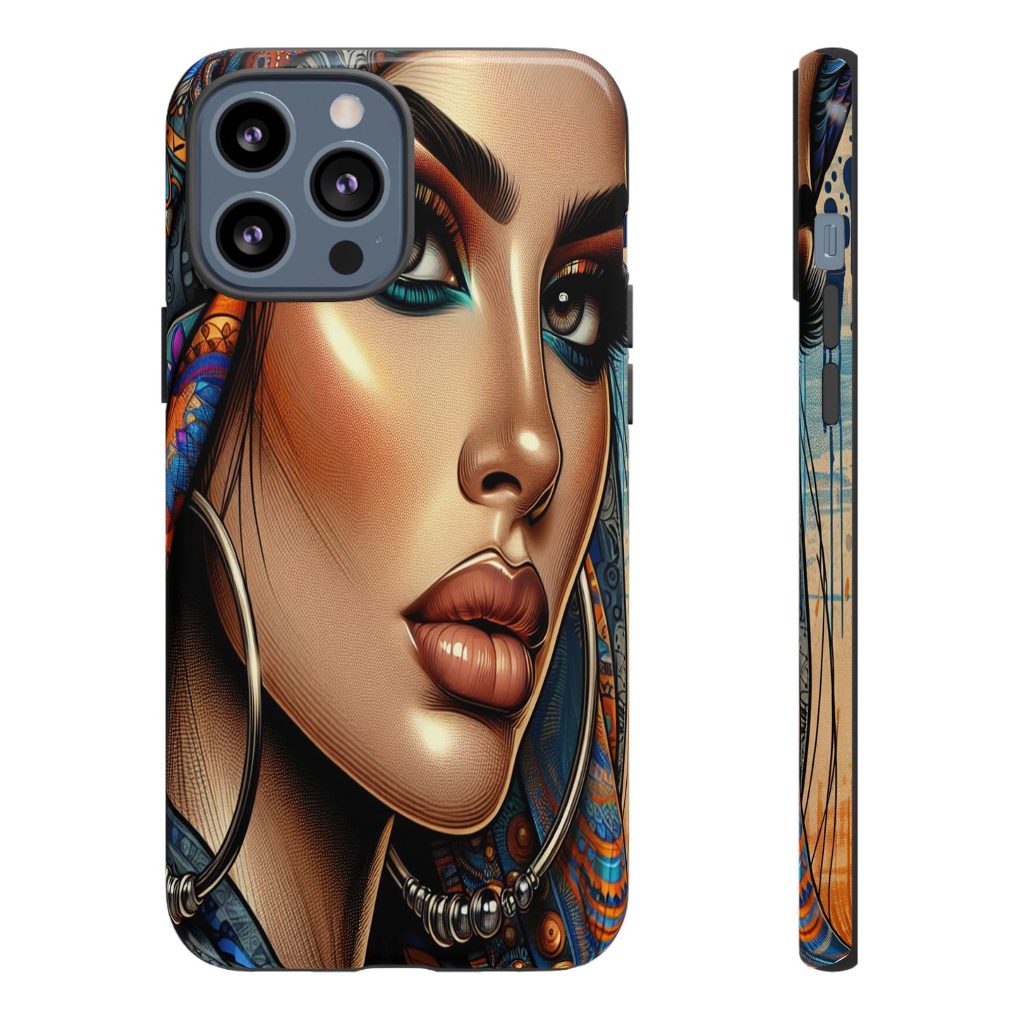 Protective Mystical Portrait in Patterns Iphone Case Compatible With Iphone 16 15 14 - Phone Cover