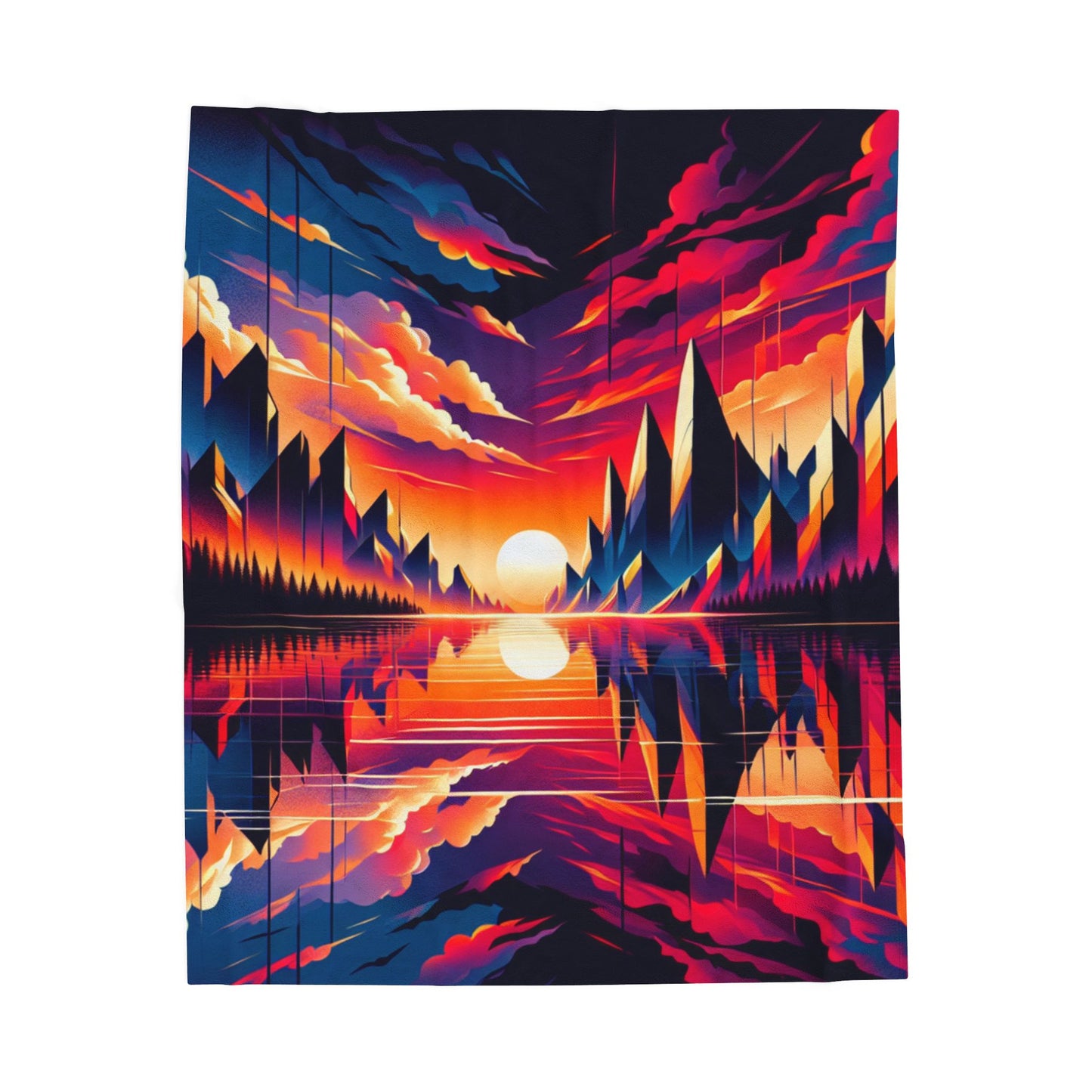 Radiance of the Painted Peaks - Plush Blanket