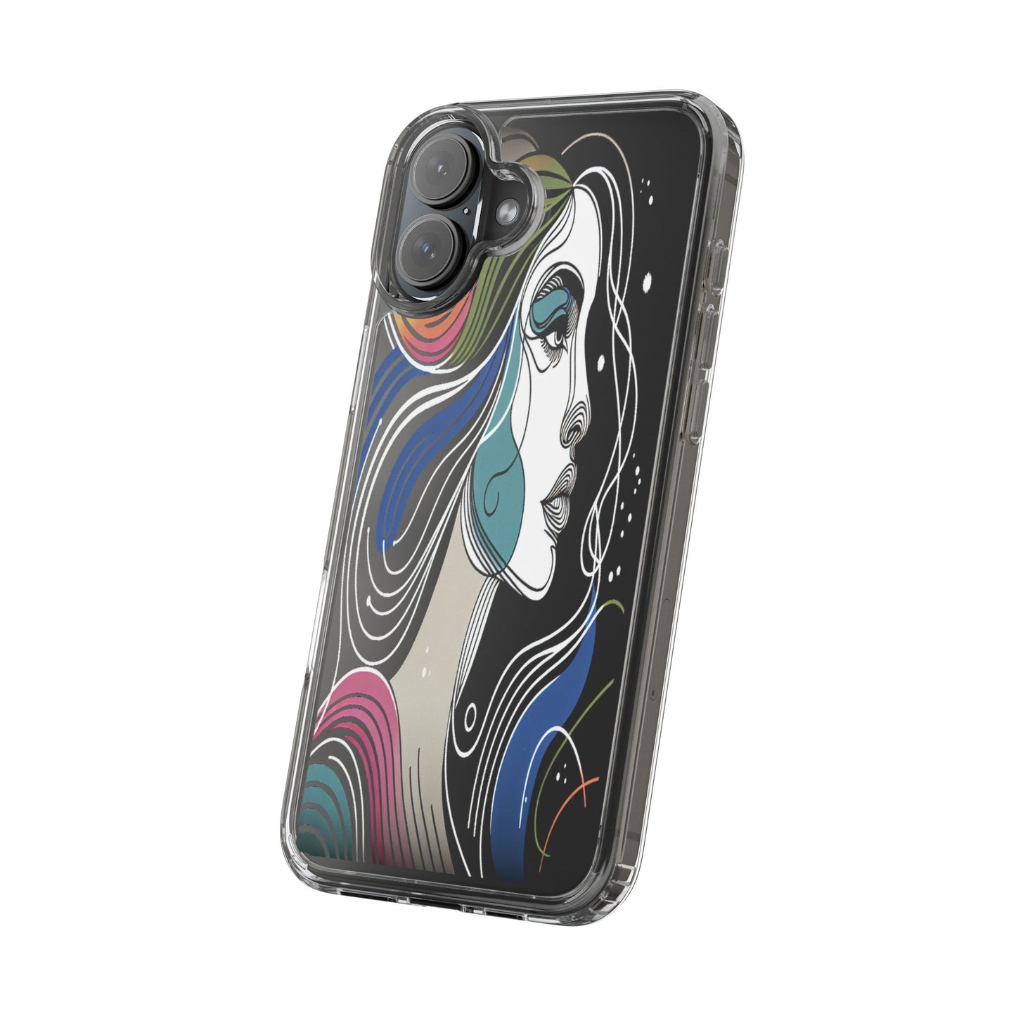 Transparent Portrait of Imagination Iphone Case Compatible With Iphone 16 15 14 - Clear Phone Cover