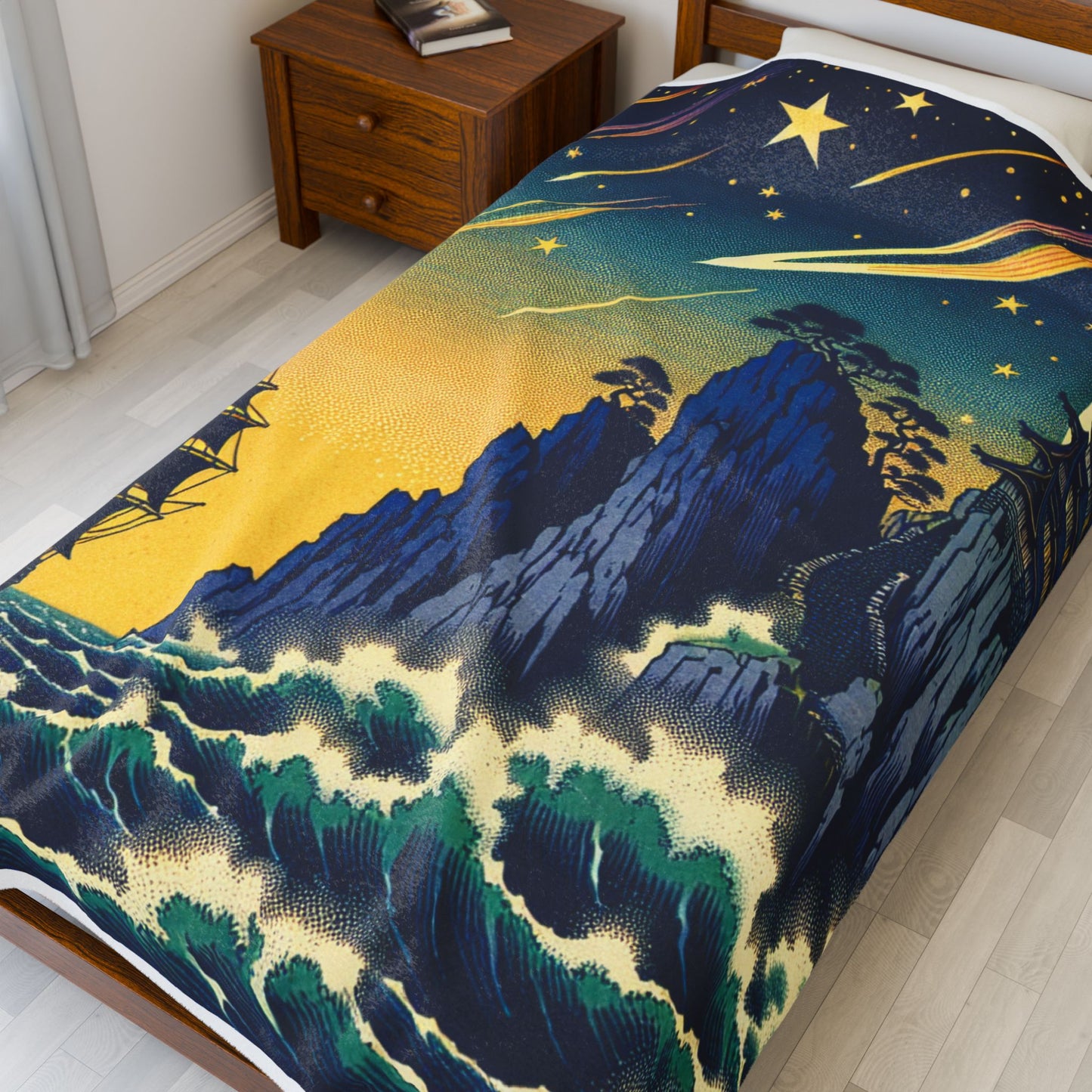 Seafarers and Shooting Stars - Plush Blanket