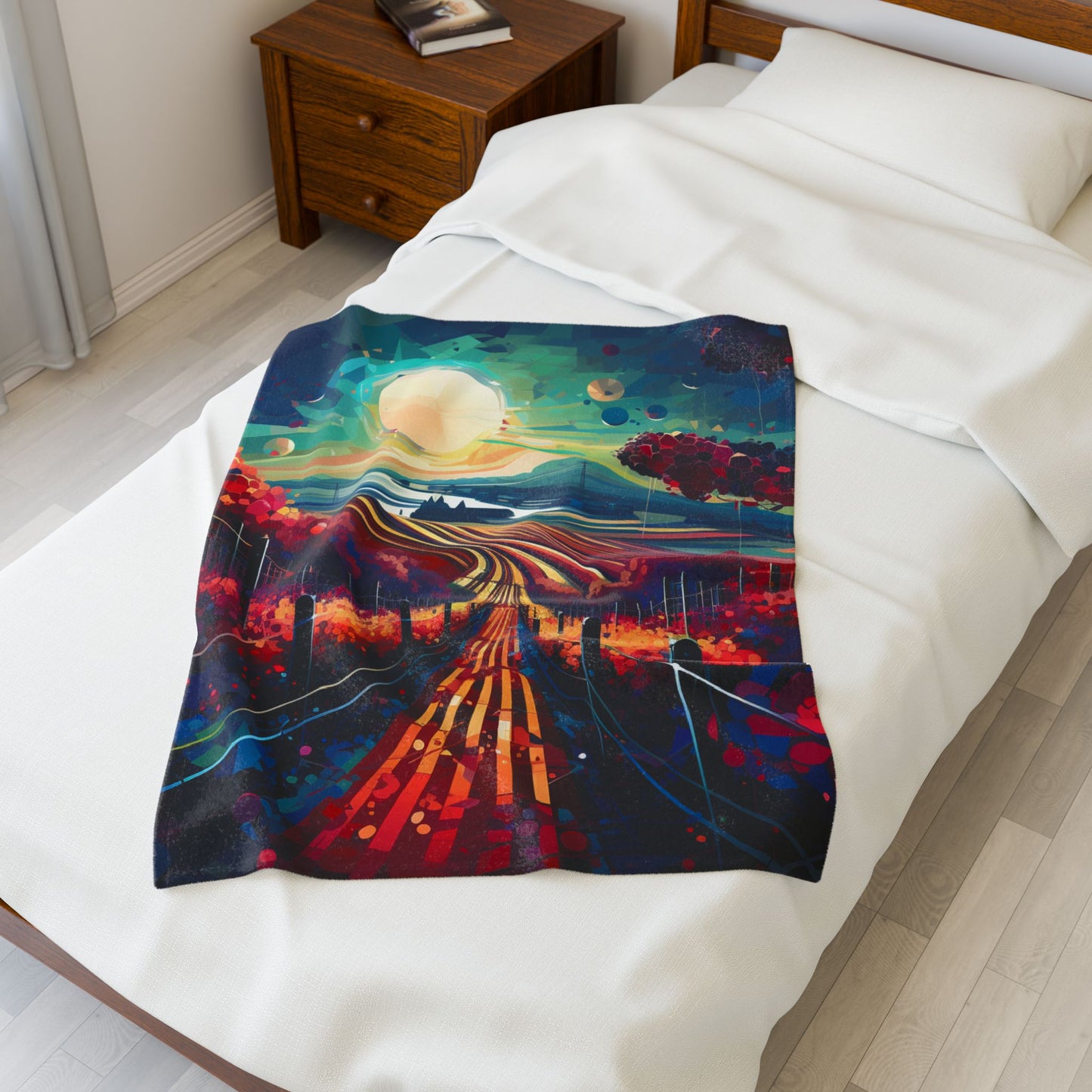 Spectral Vineyard Dreamscape- Plush Blanket