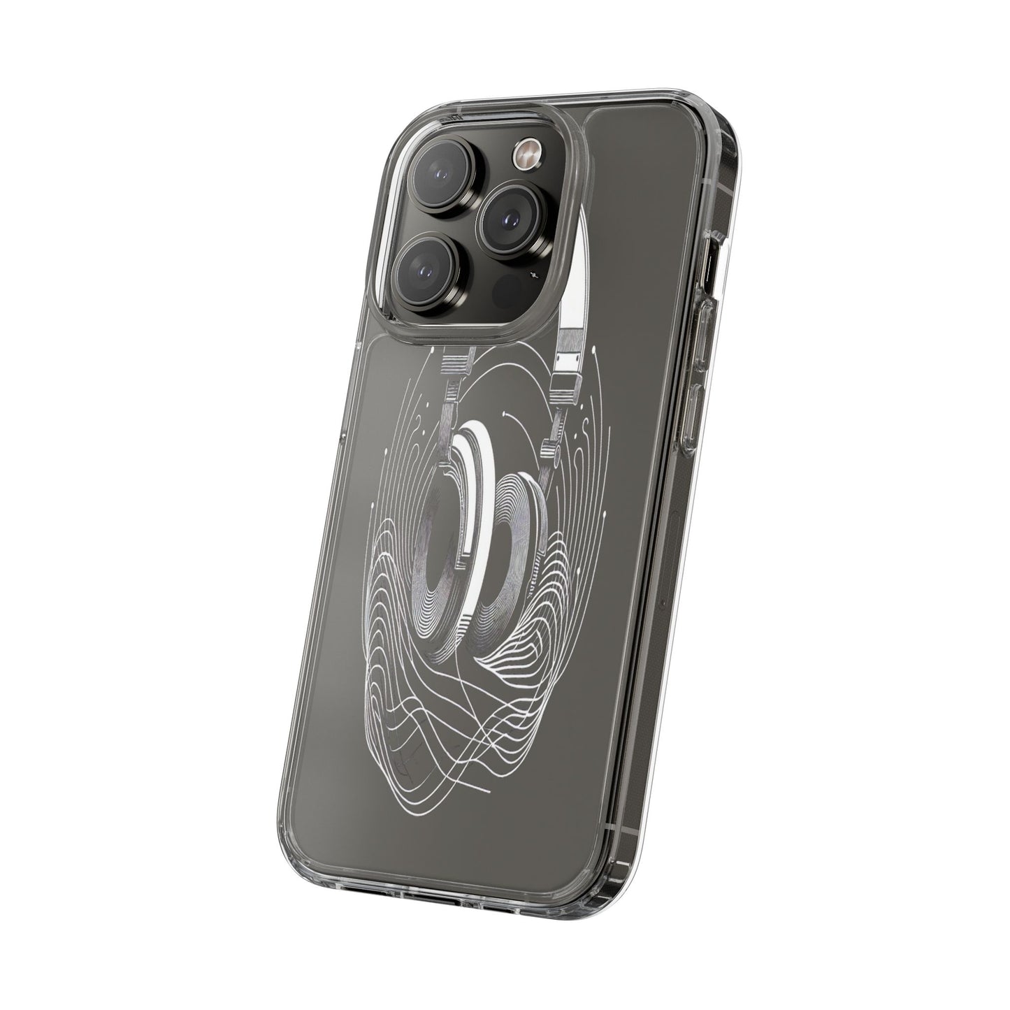 Transparent Sound Waves Unleashed Iphone Case Compatible With Iphone 16 15 14 - Clear Phone Cover