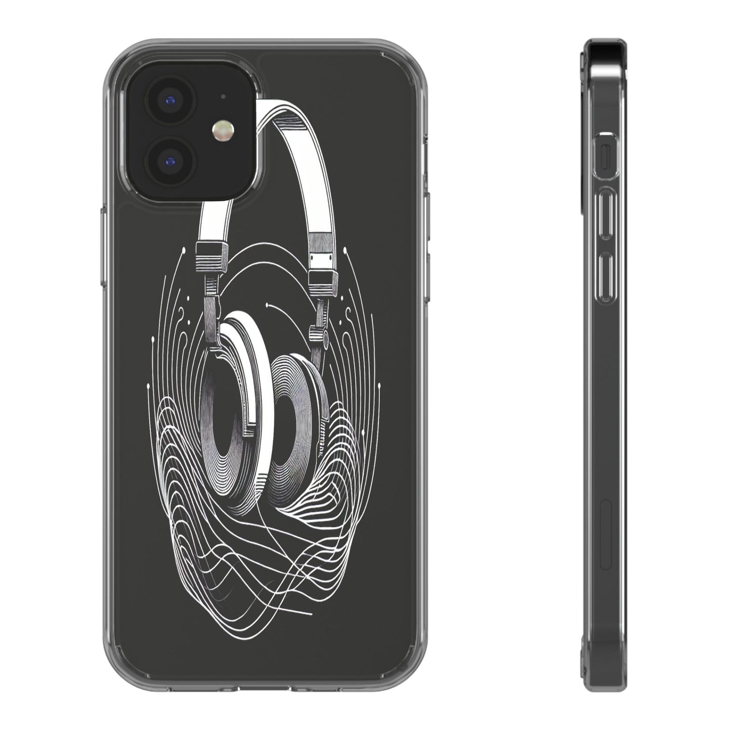 Transparent Sound Waves Unleashed Iphone Case Compatible With Iphone 16 15 14 - Clear Phone Cover
