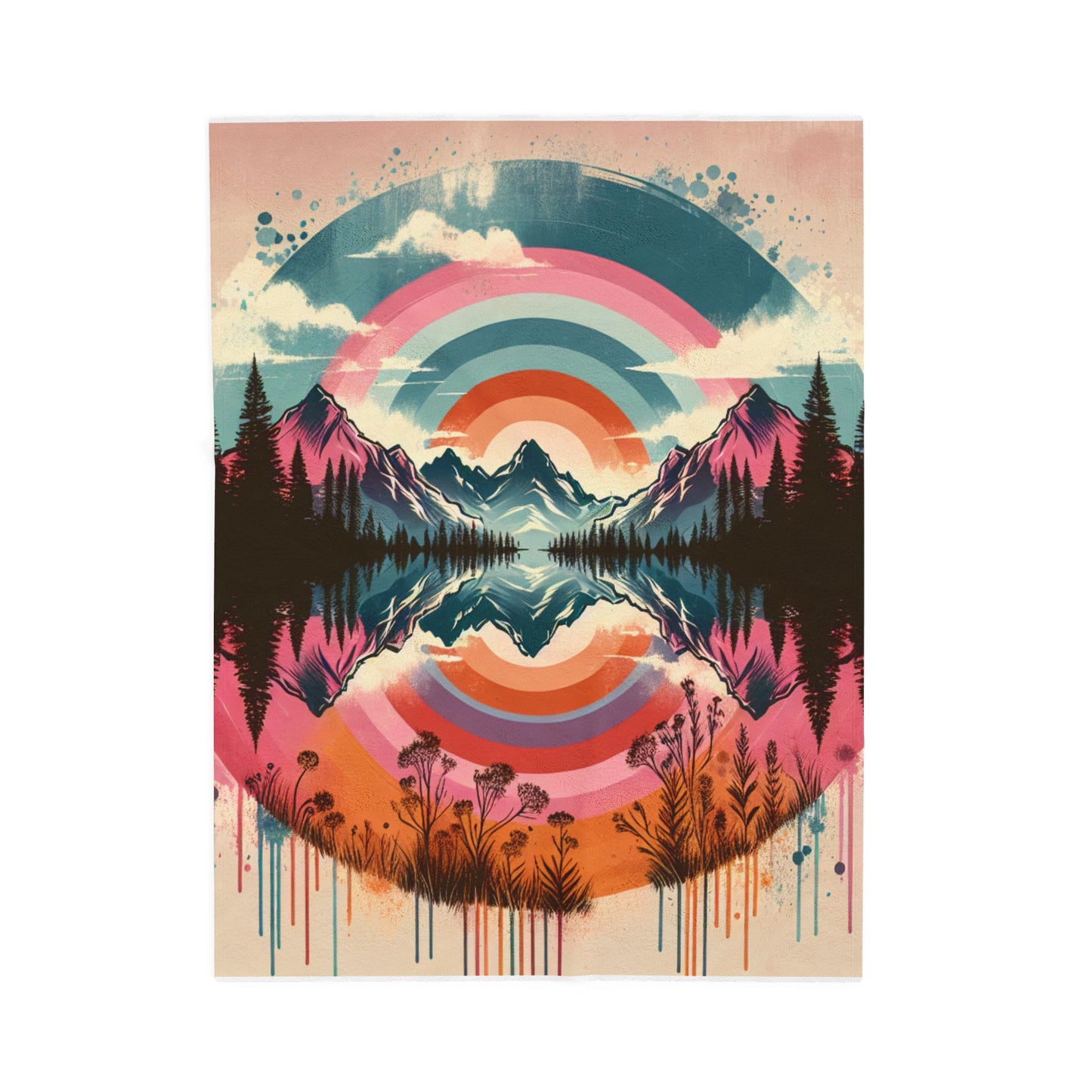 Chromatic Echoes in Nature - Plush Blanket