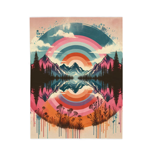 Chromatic Echoes in Nature - Plush Blanket