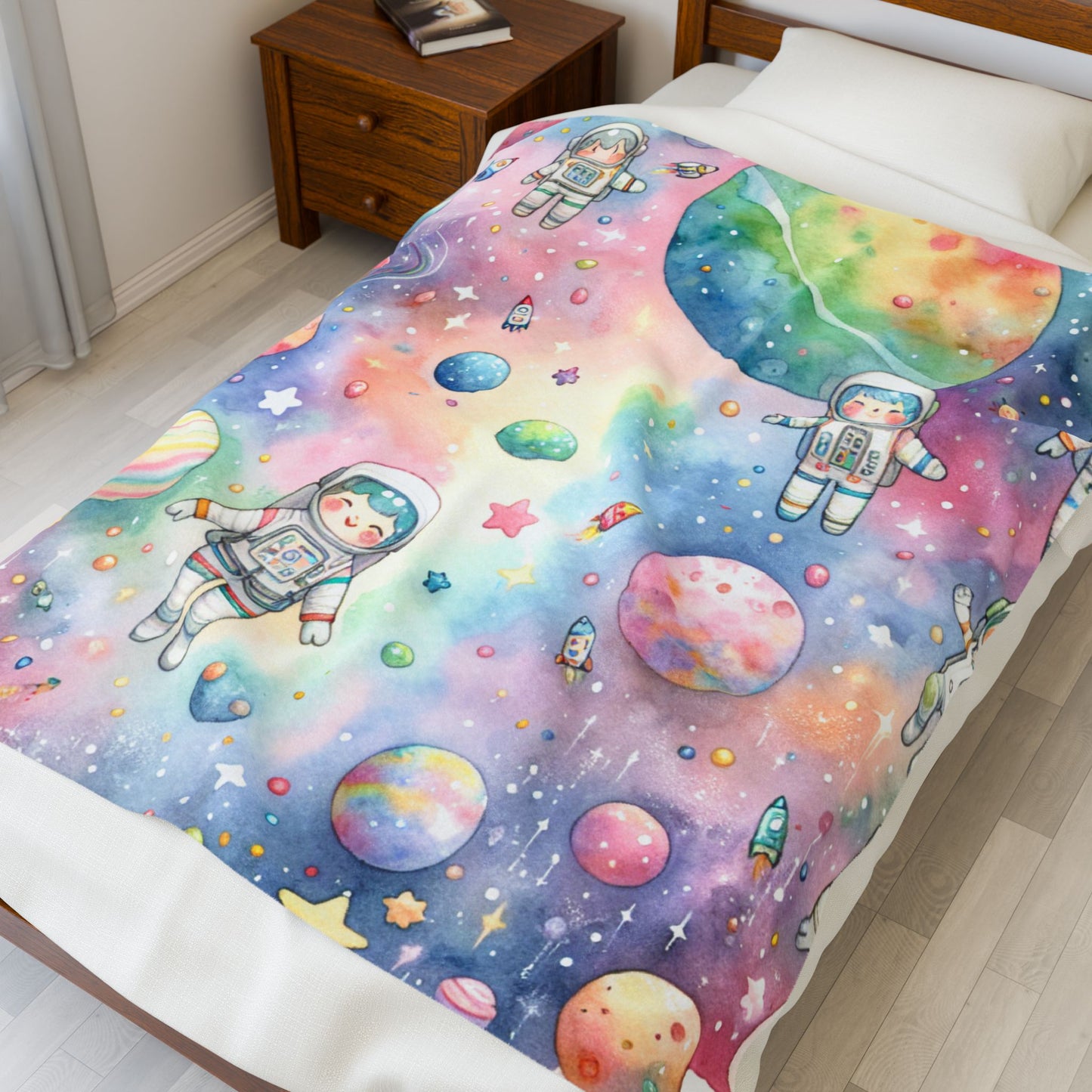Explorers Among Planets - Plush Blanket